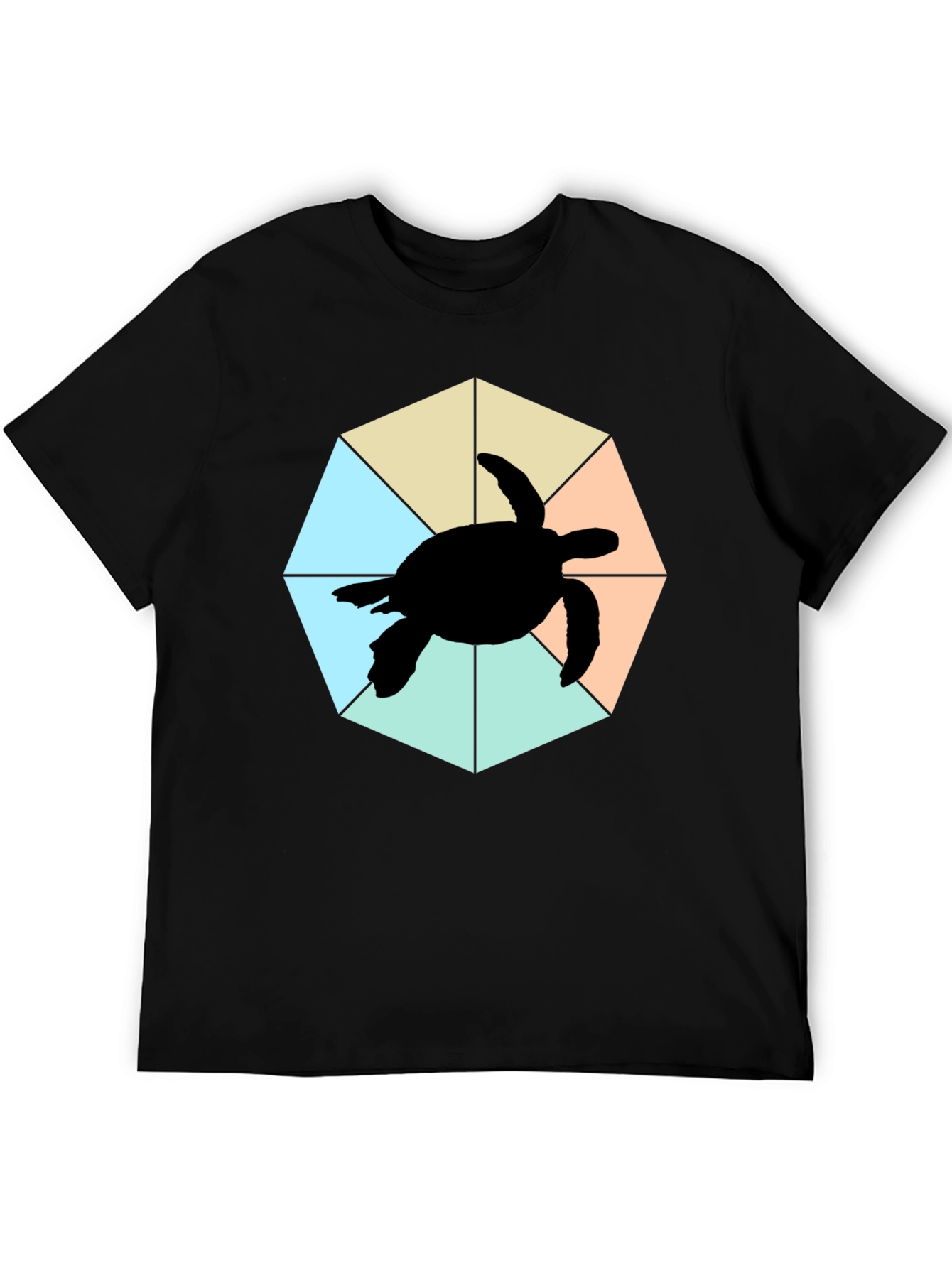 Black Sea Turtle Graphic Tee - Black Cotton Blend view 5