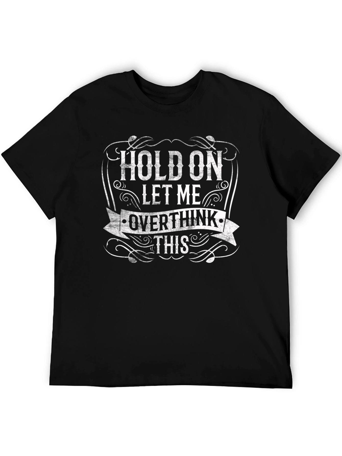 Black Overthink T-Shirt Funny Quote Tee view 5