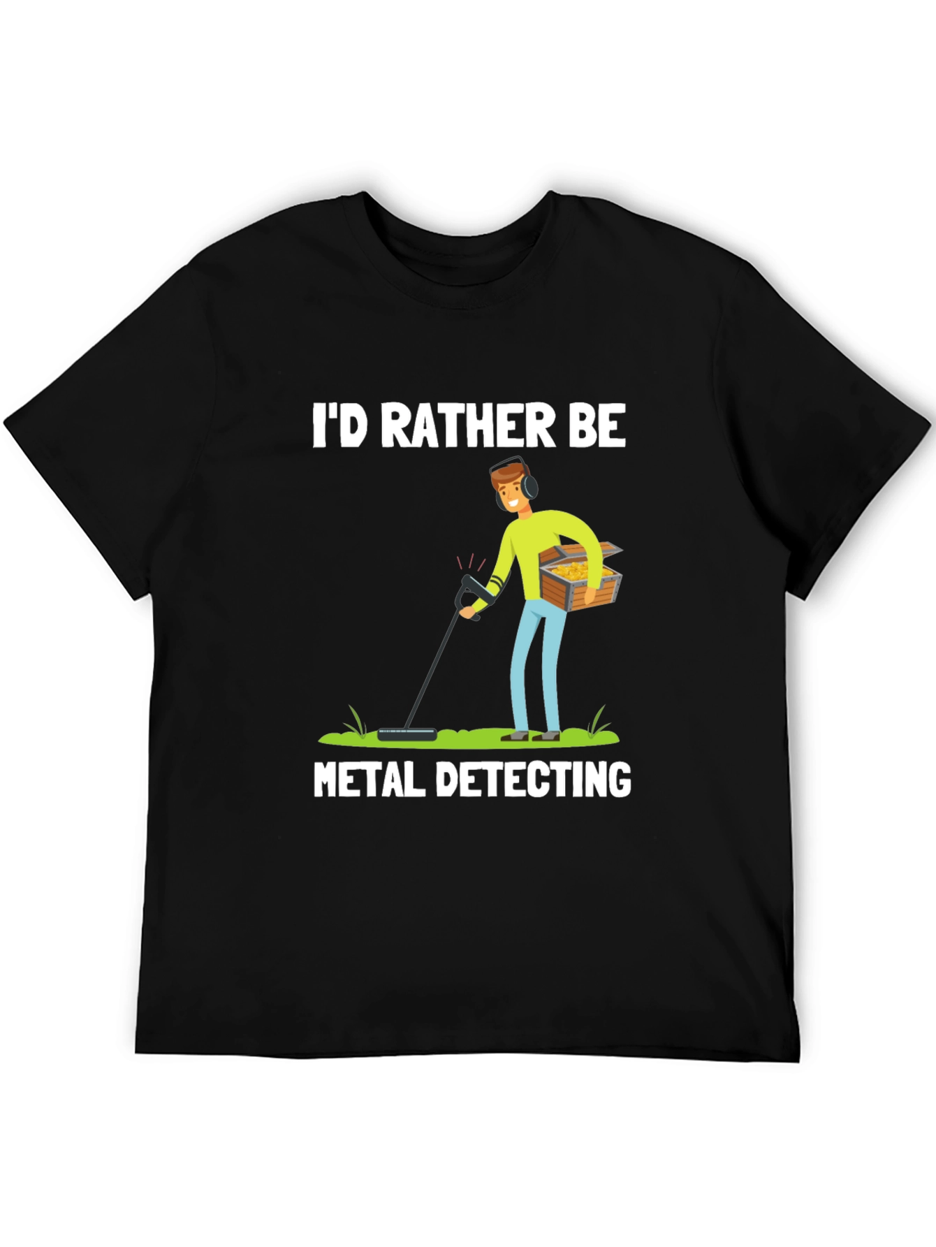 Black Metal Detecting Graphic Tee view 5