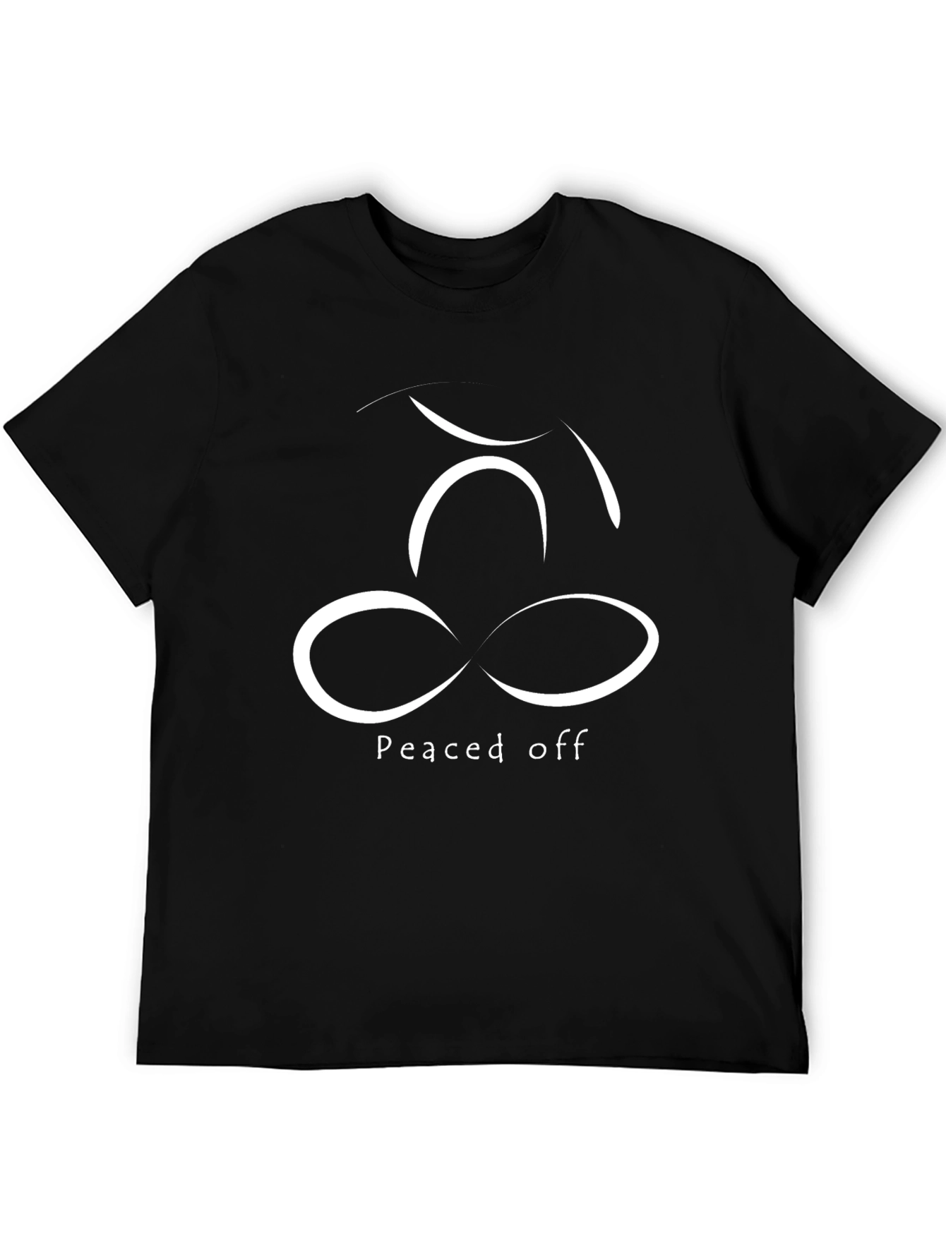 Black Peaced Off T-Shirt - Funny Graphic Tee view 5