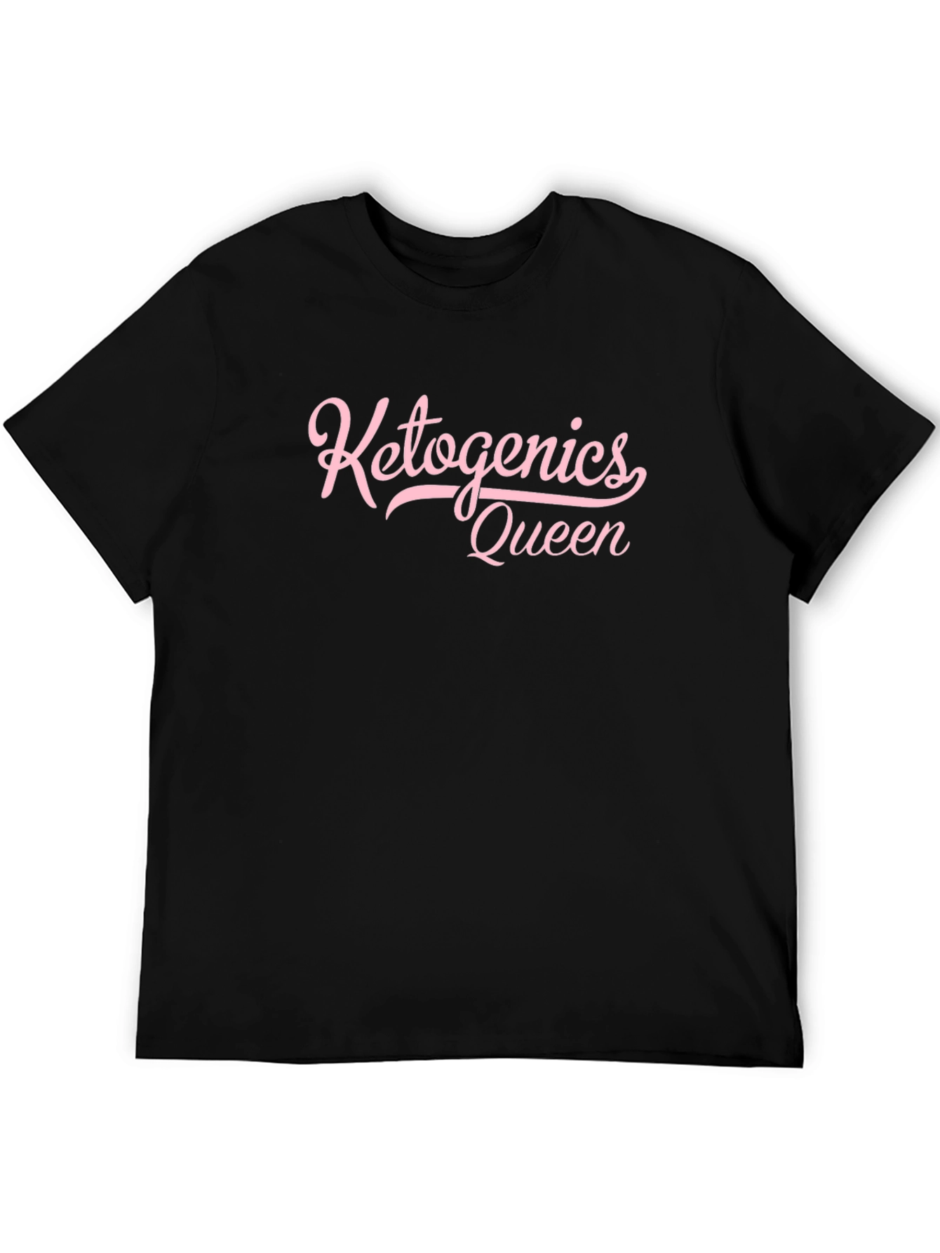 Black Ketogenic Diet Queen Black T-Shirt view 5
