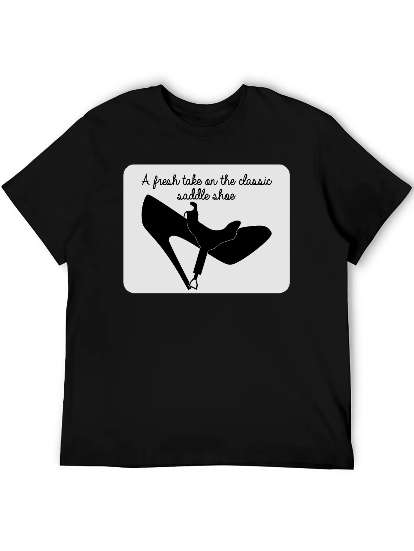 Black Saddle Shoe Tee: Classic Style Reimagined view 5