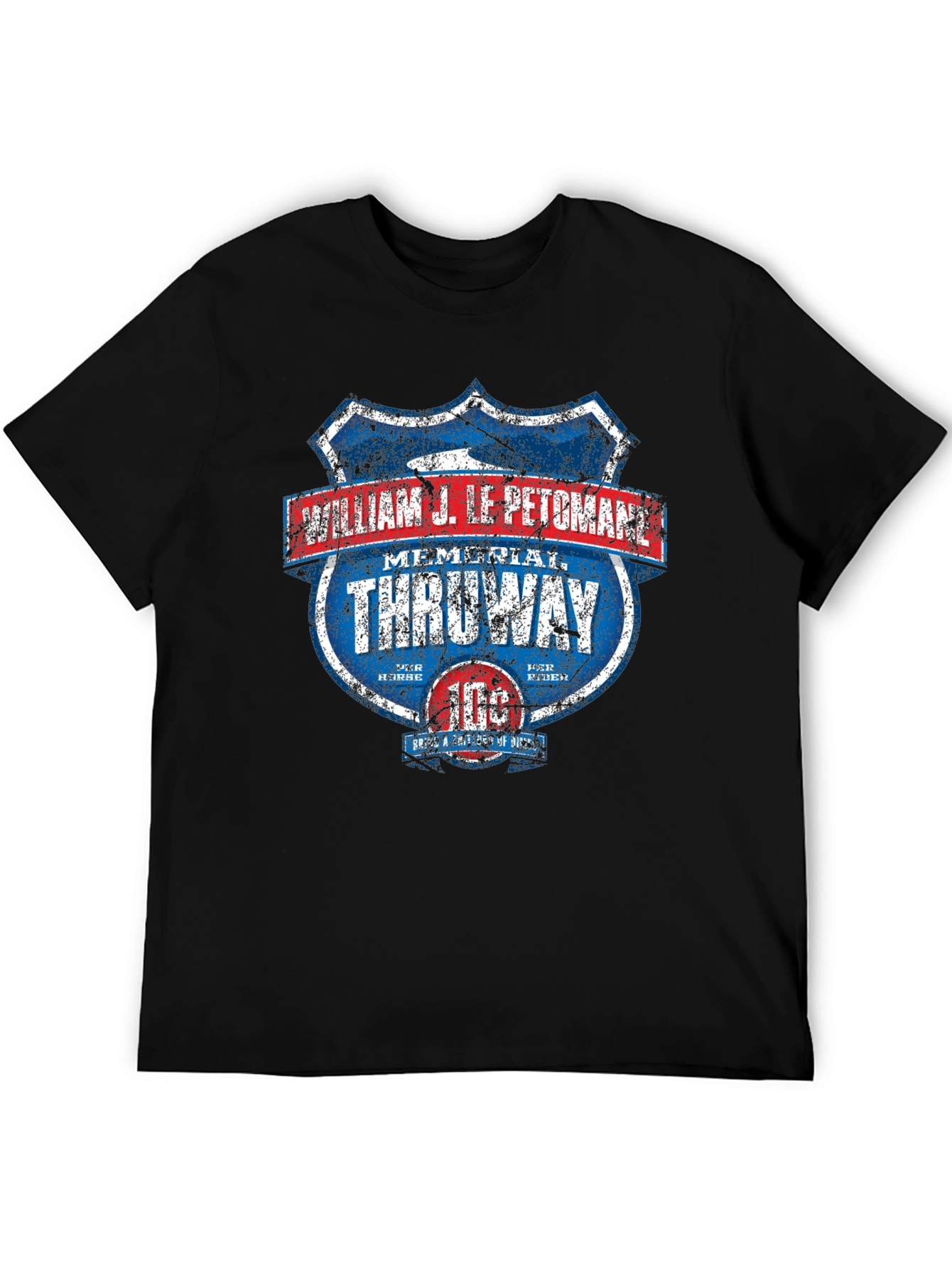 Black William J. Le Petomane Throway Memorial Graphic T-Shirt view 5