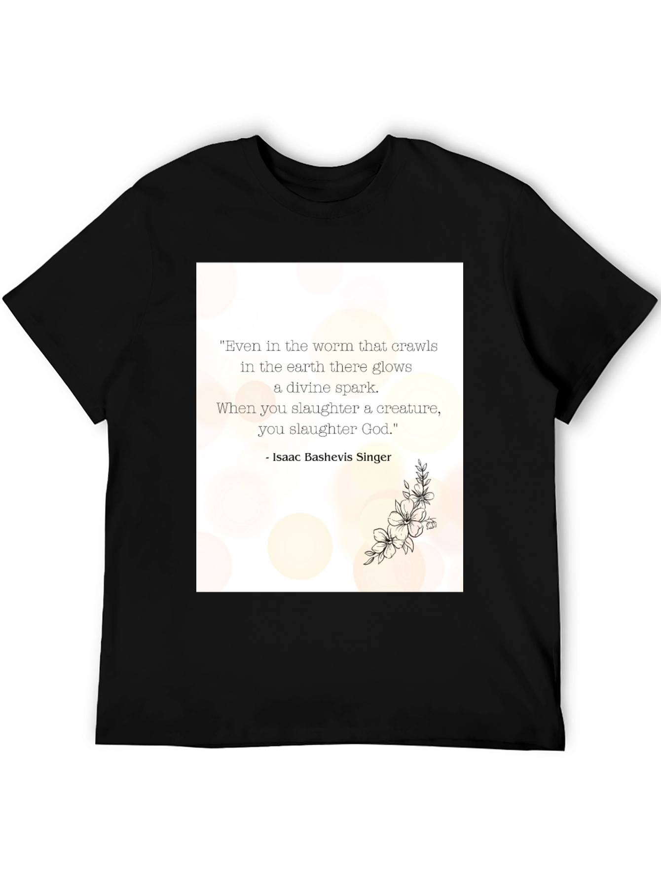 Black Philosophical Quote Graphic Tee - Unisex Black T-Shirt view 5