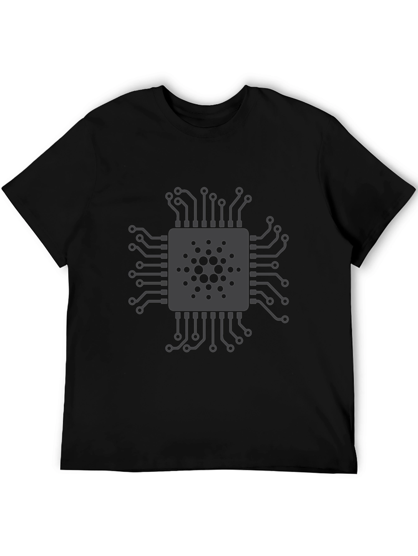 Black Circuit Board Graphic T-Shirt - Cool Tech Design view 5