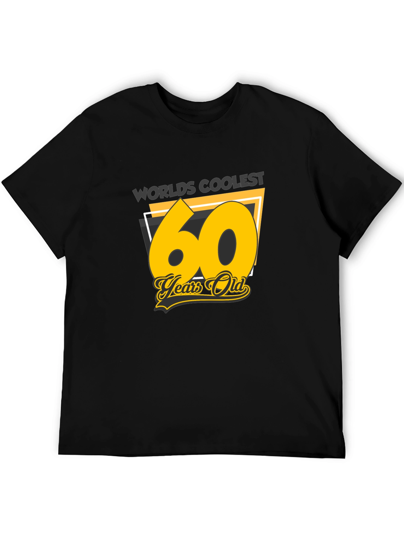 Black Worlds Coolest 60 Years Old Black T-Shirt view 5