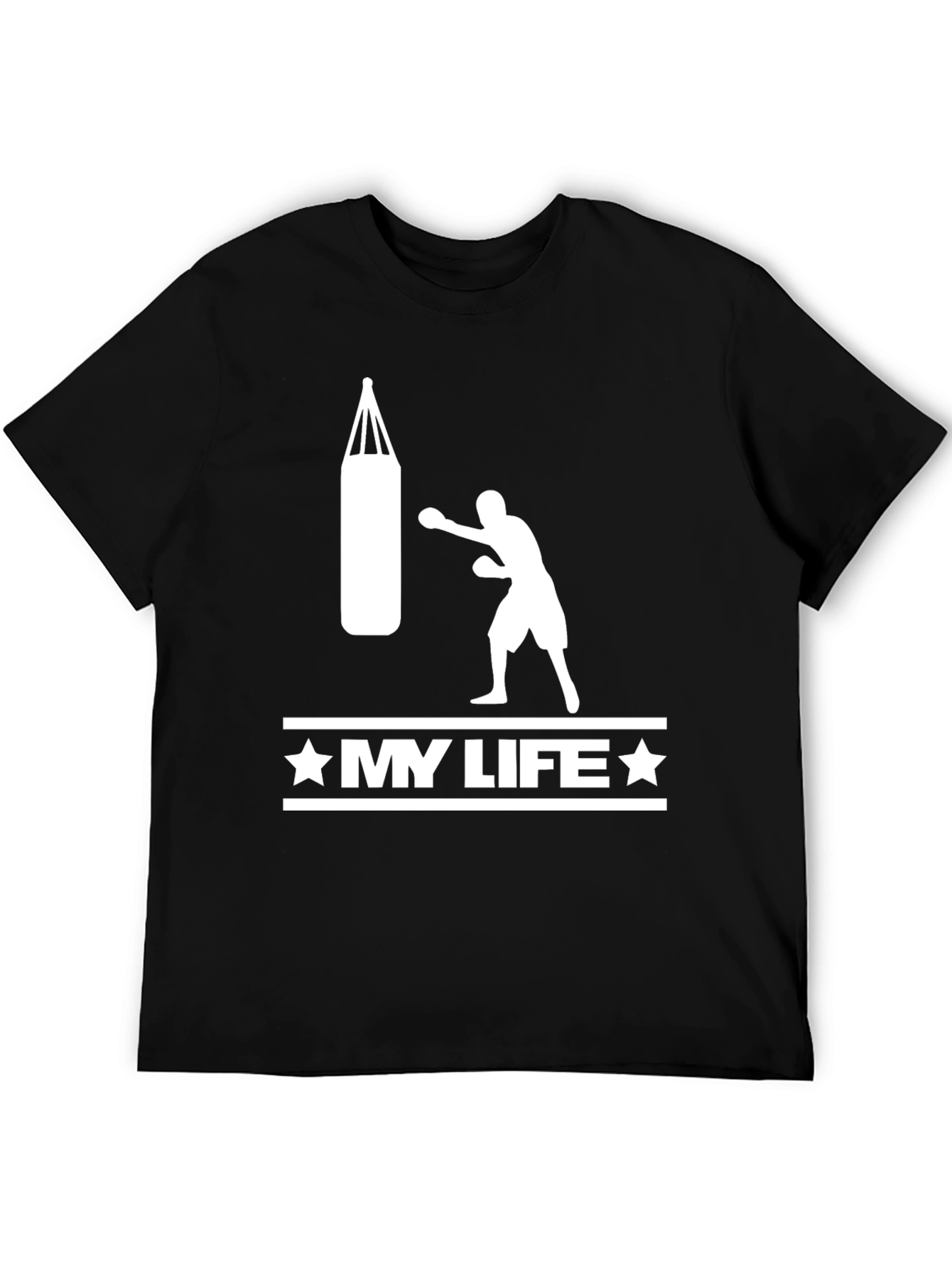 Black Boxing My Life T-Shirt - Punching Bag Graphic Tee view 5
