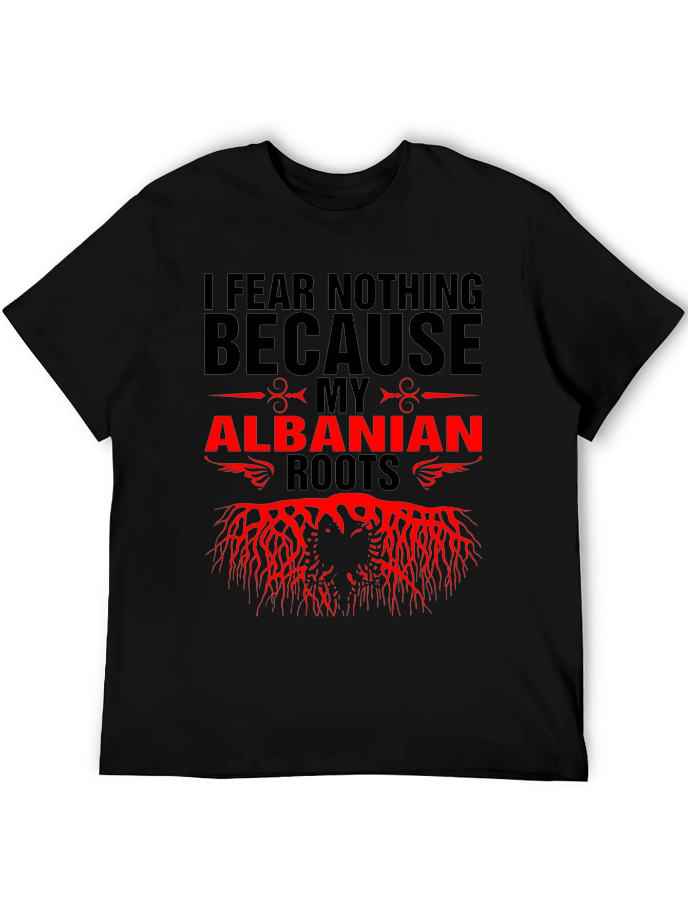 Black Albanian Roots Graphic Tee view 5