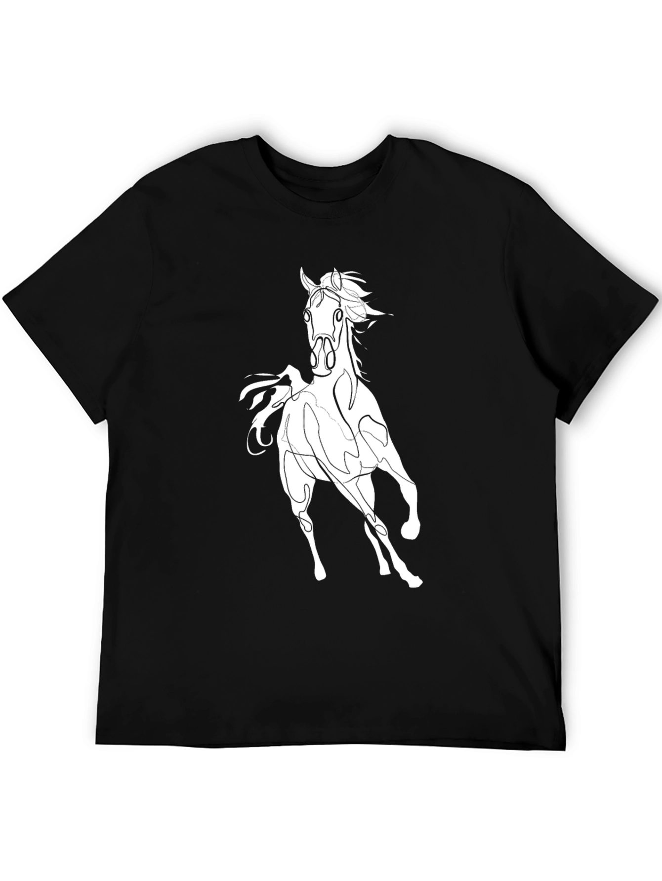 Black Black Horse Graphic T-Shirt - Stylish Men's Tee view 5