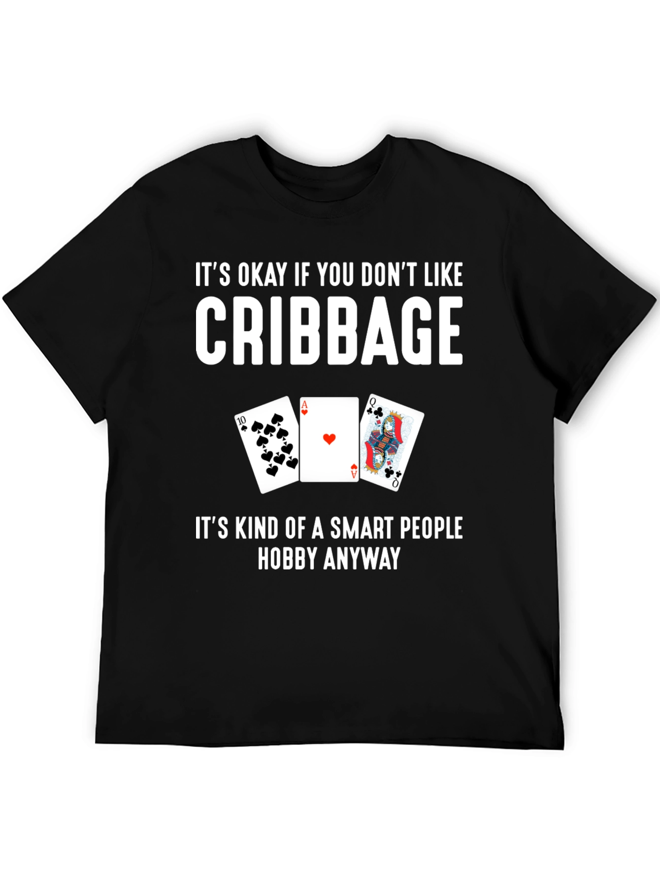 Black Cribbage Smart People Hobby Graphic Tee view 5