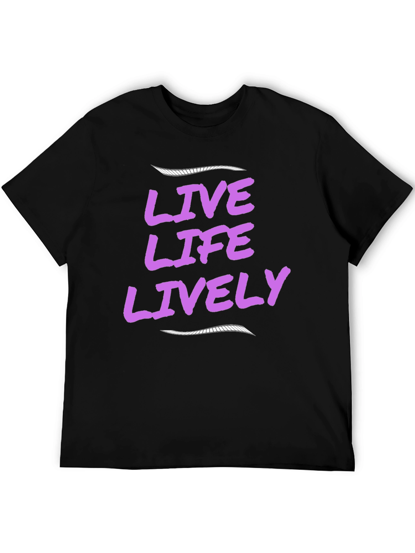 Black Live Life Lively Black T-Shirt view 5
