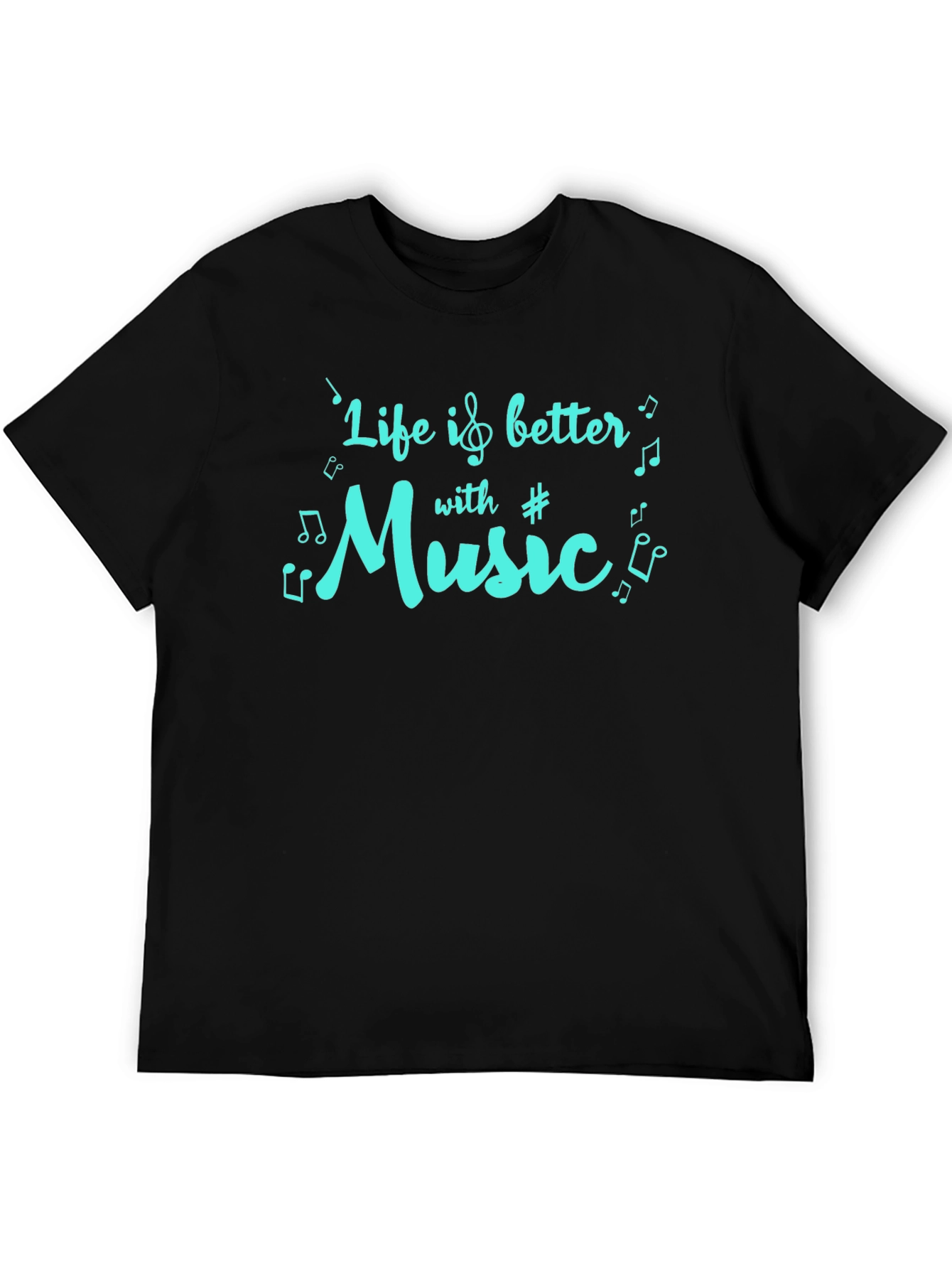Black Life is Better with Music T-Shirt view 5