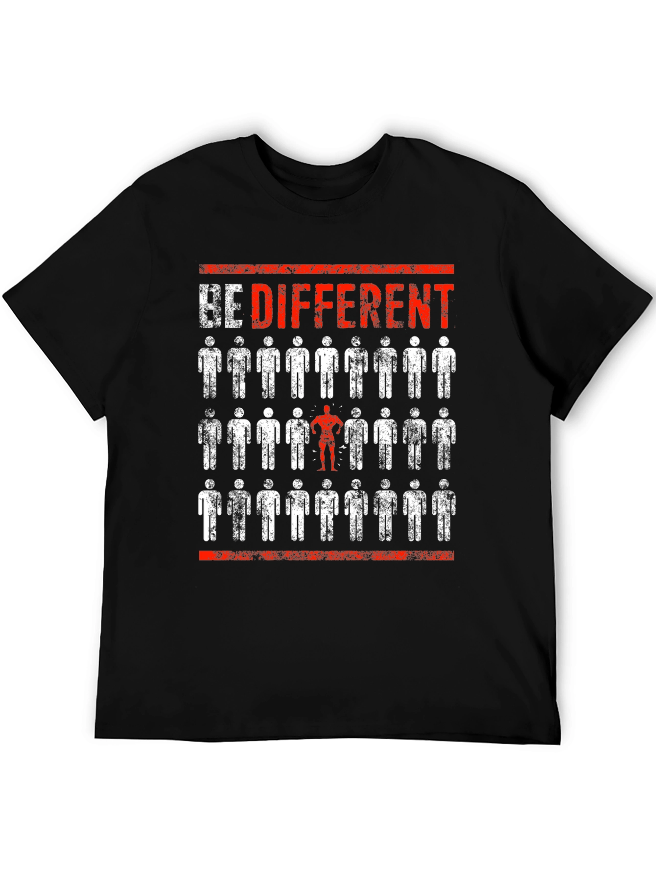 Black Be Different Graphic T-Shirt view 5