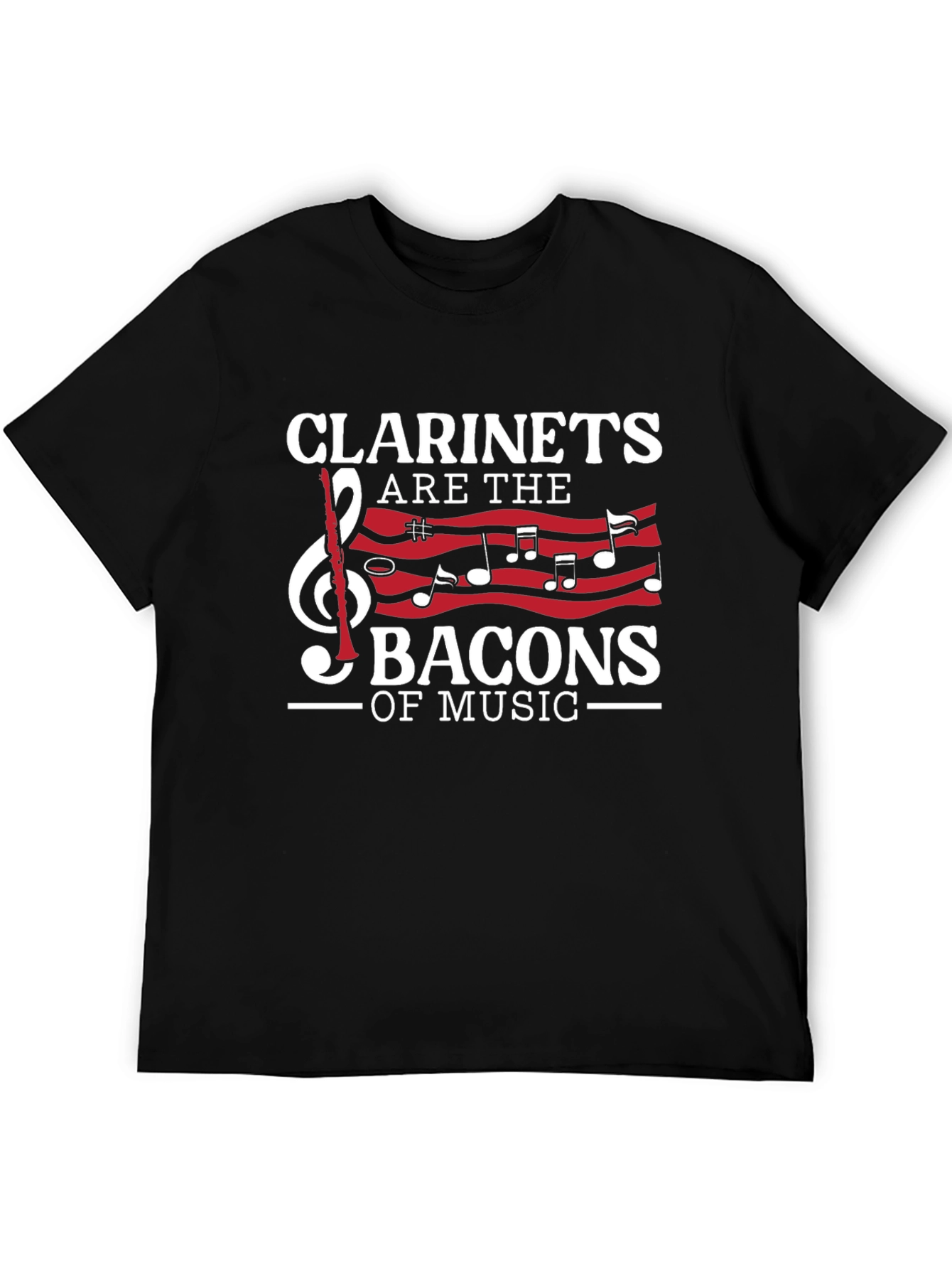 Black Clarinets are the Bacons of Music Graphic T-Shirt view 5