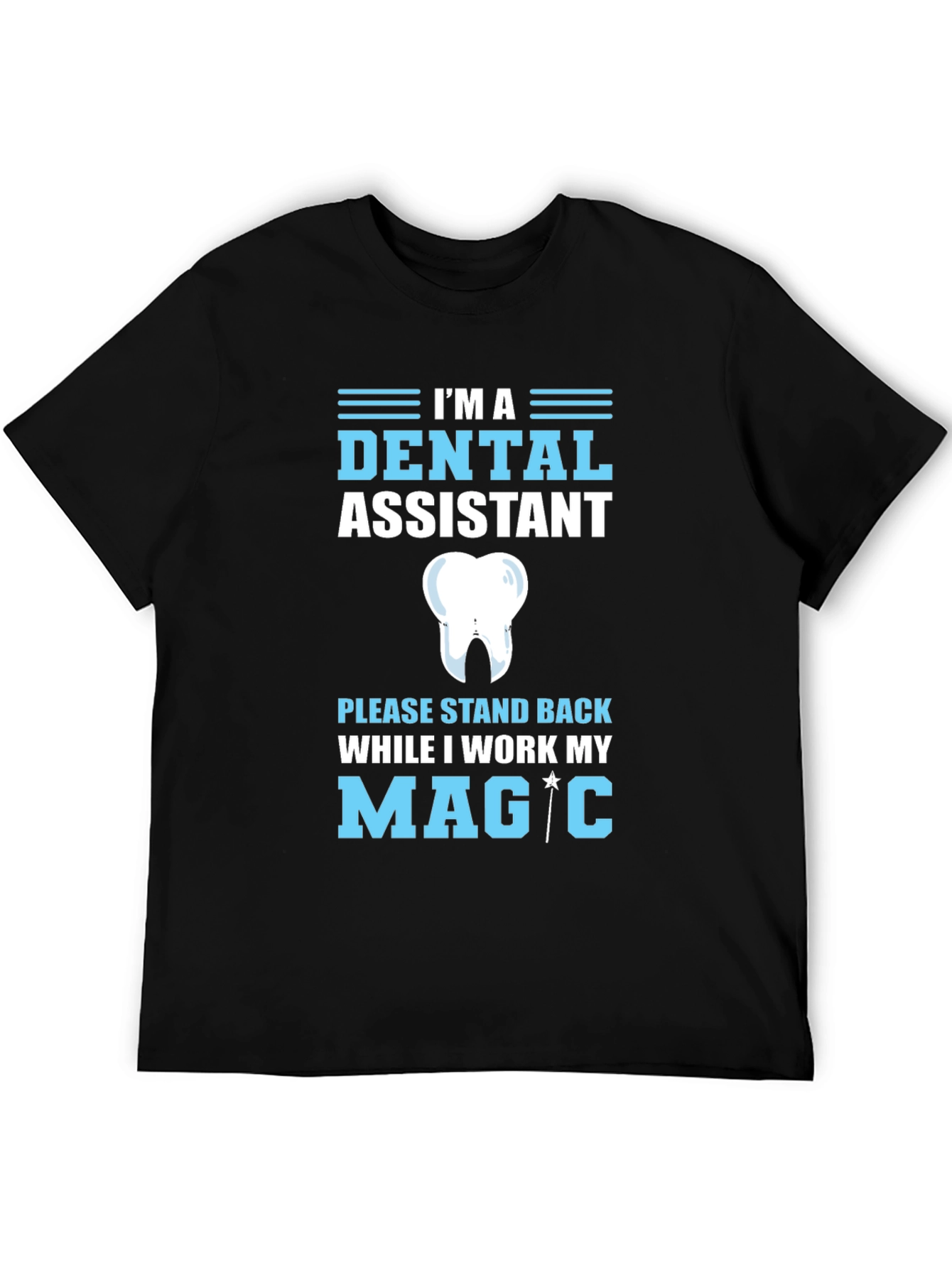 Black Dental Assistant Magic T-Shirt view 5