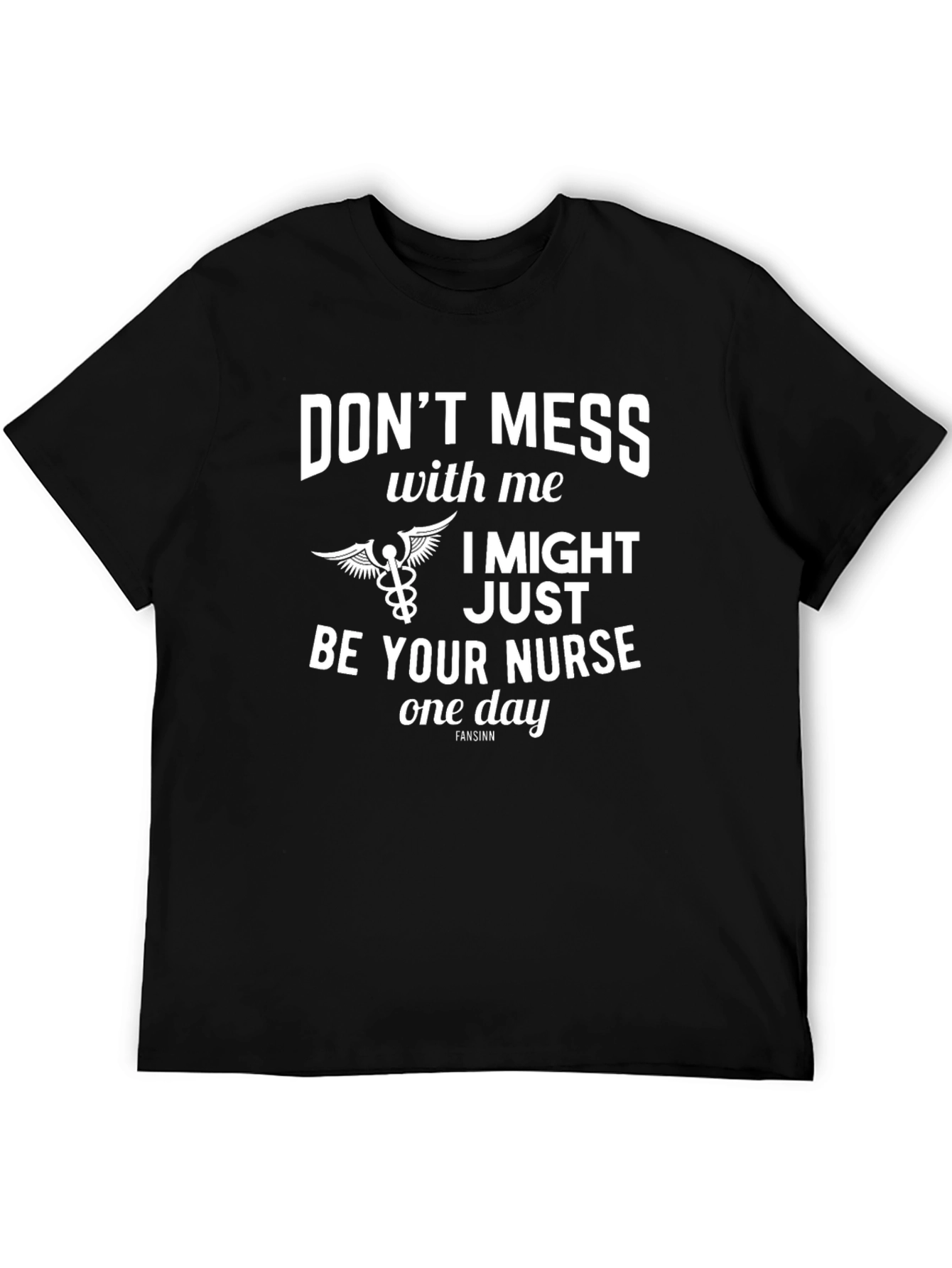 Black Don't Mess with Me Nurse Graphic Tee view 5