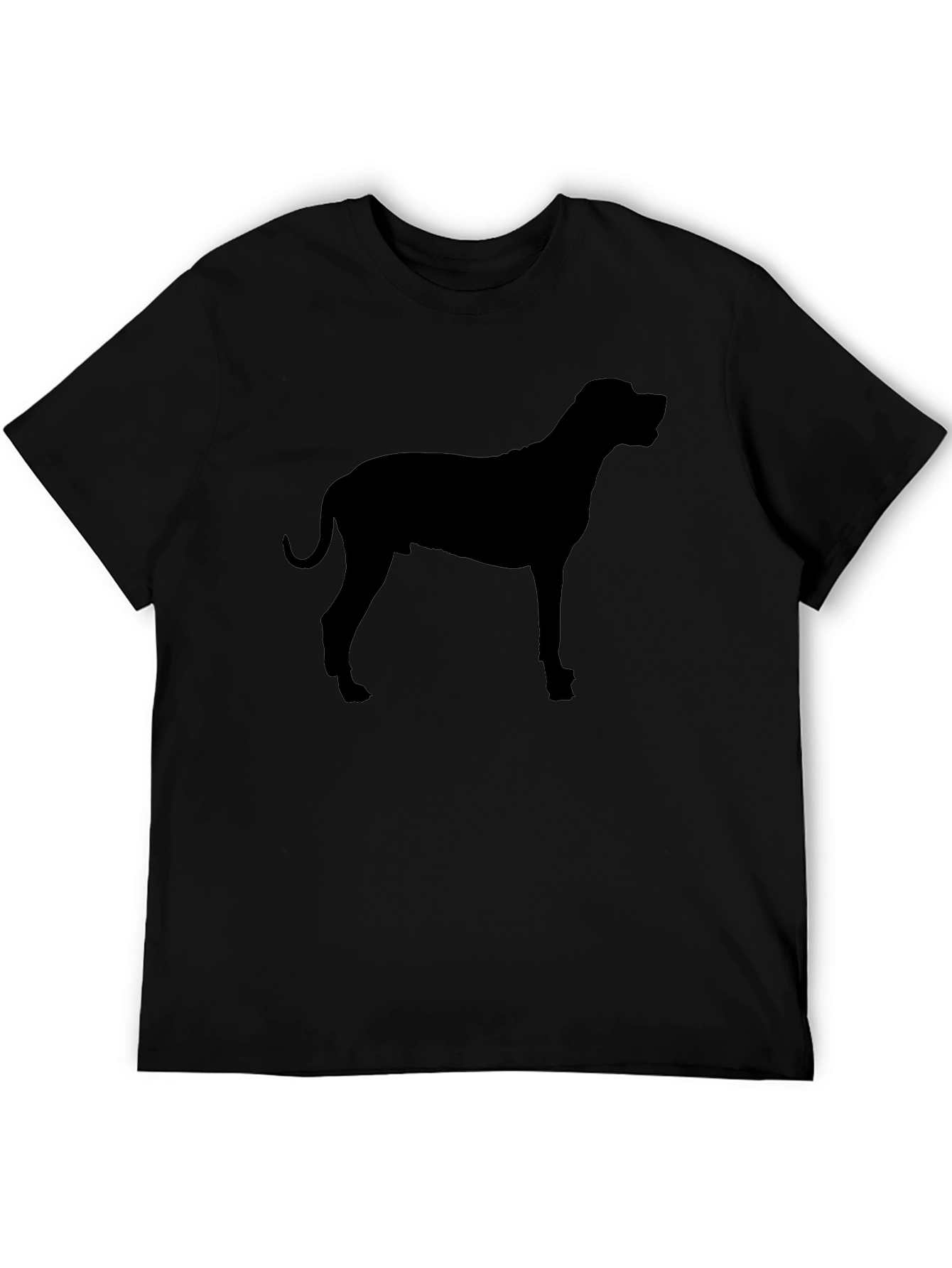 Black Dog Silhouette Graphic Black T-Shirt view 5