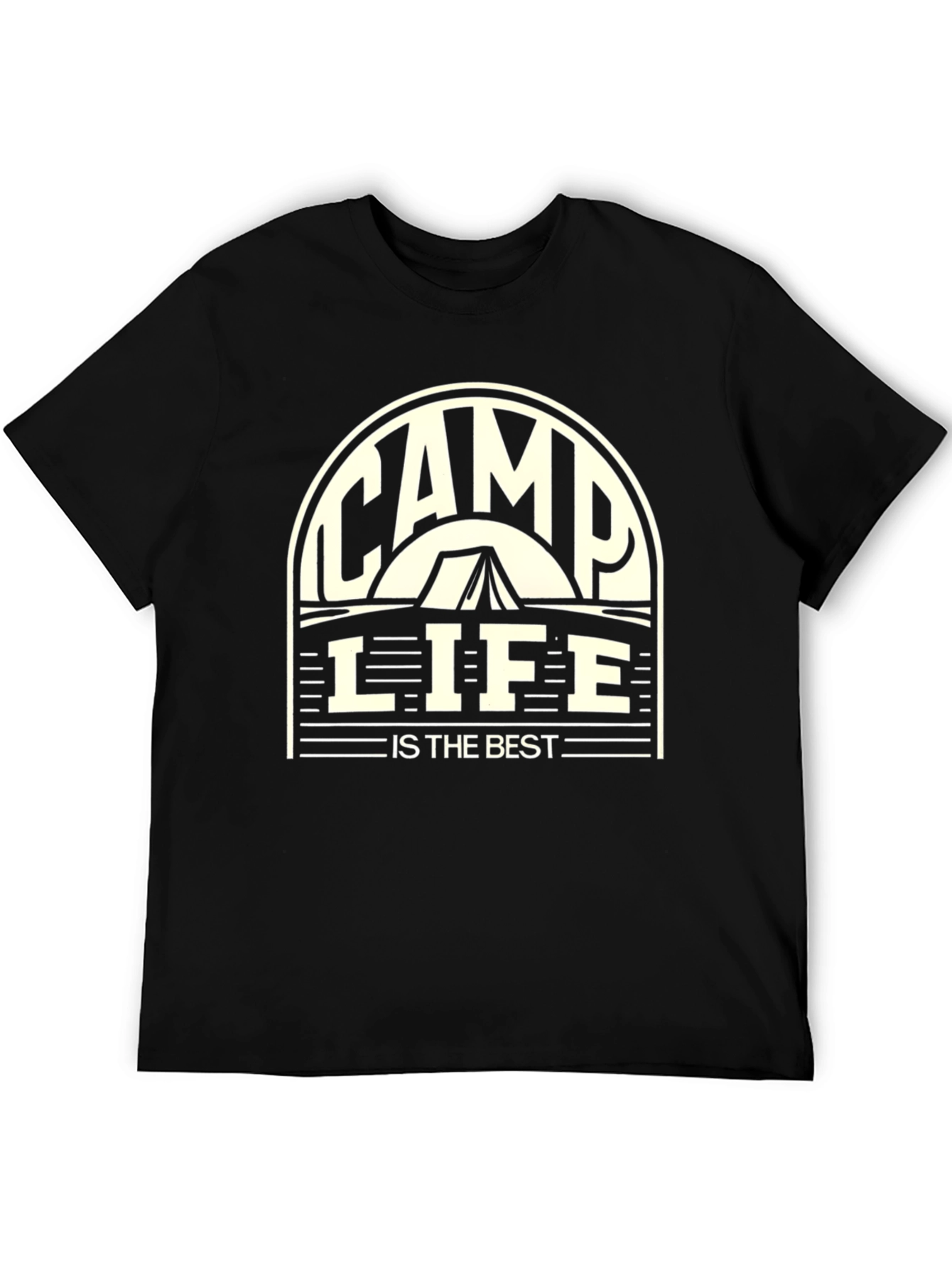 Black Camp Life is the Best Black T-Shirt view 5