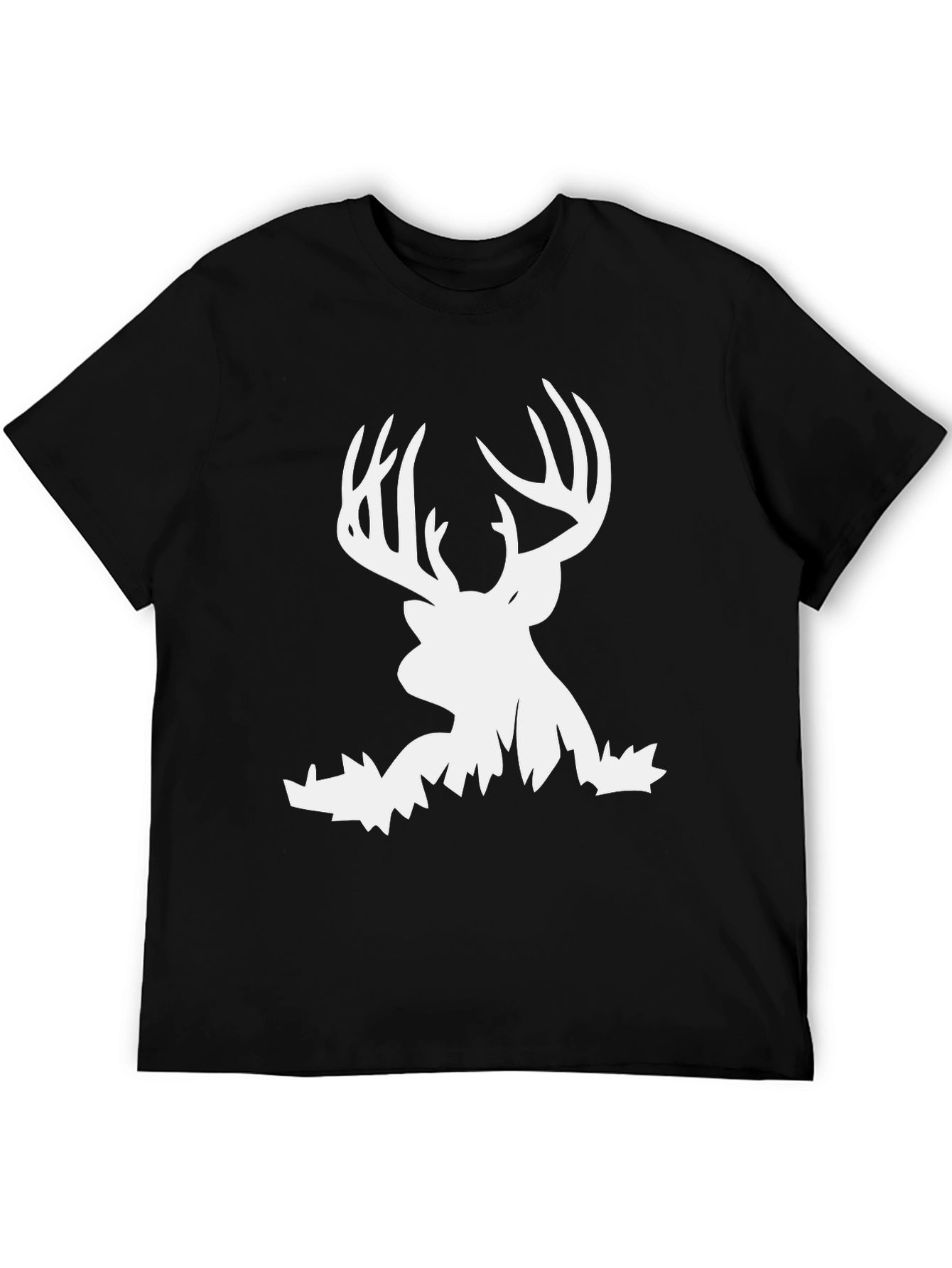 Black Deer Head Graphic Tee - Men's Black T-Shirt view 5