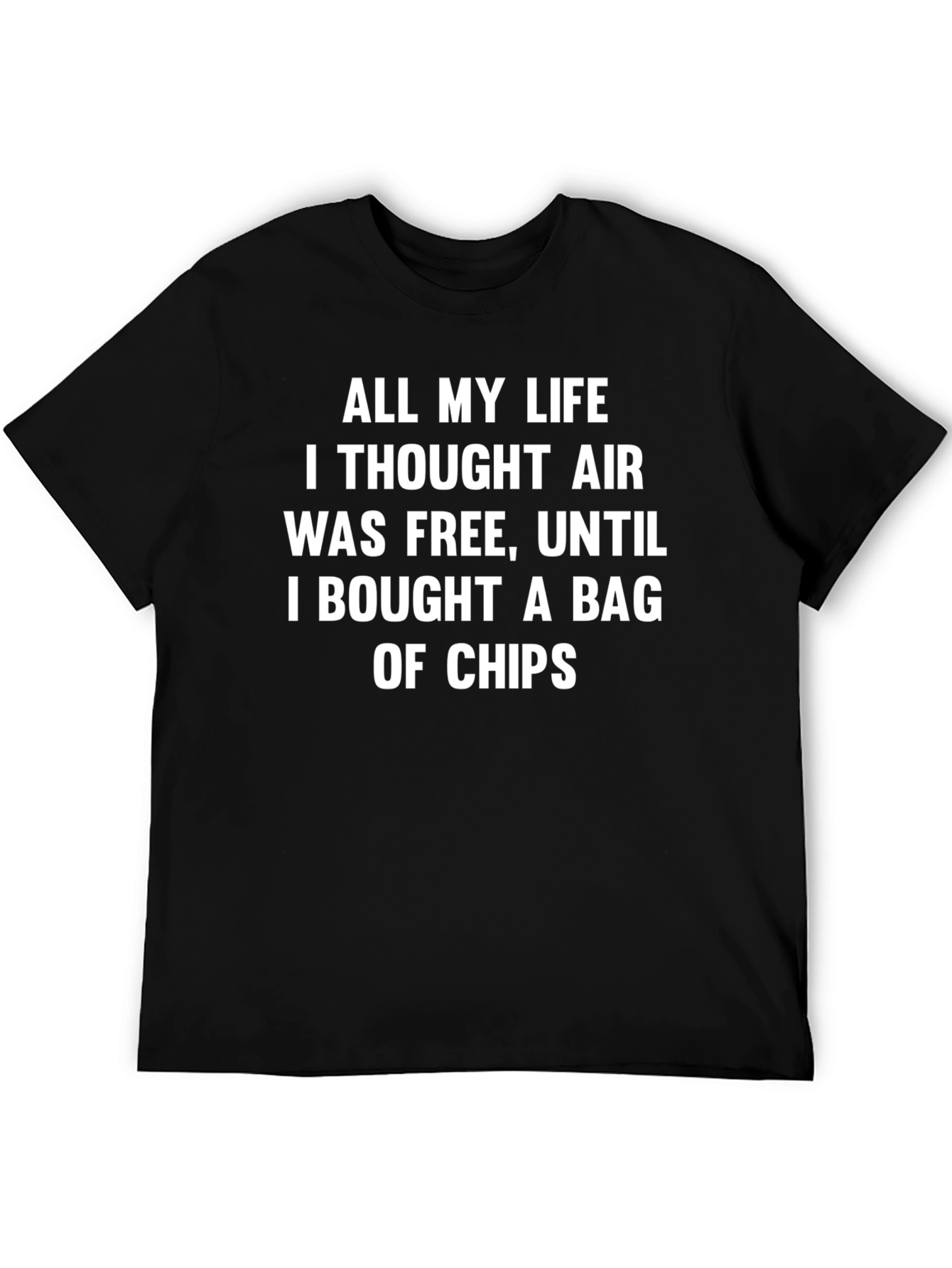 Black Funny Air is Free T-Shirt view 5