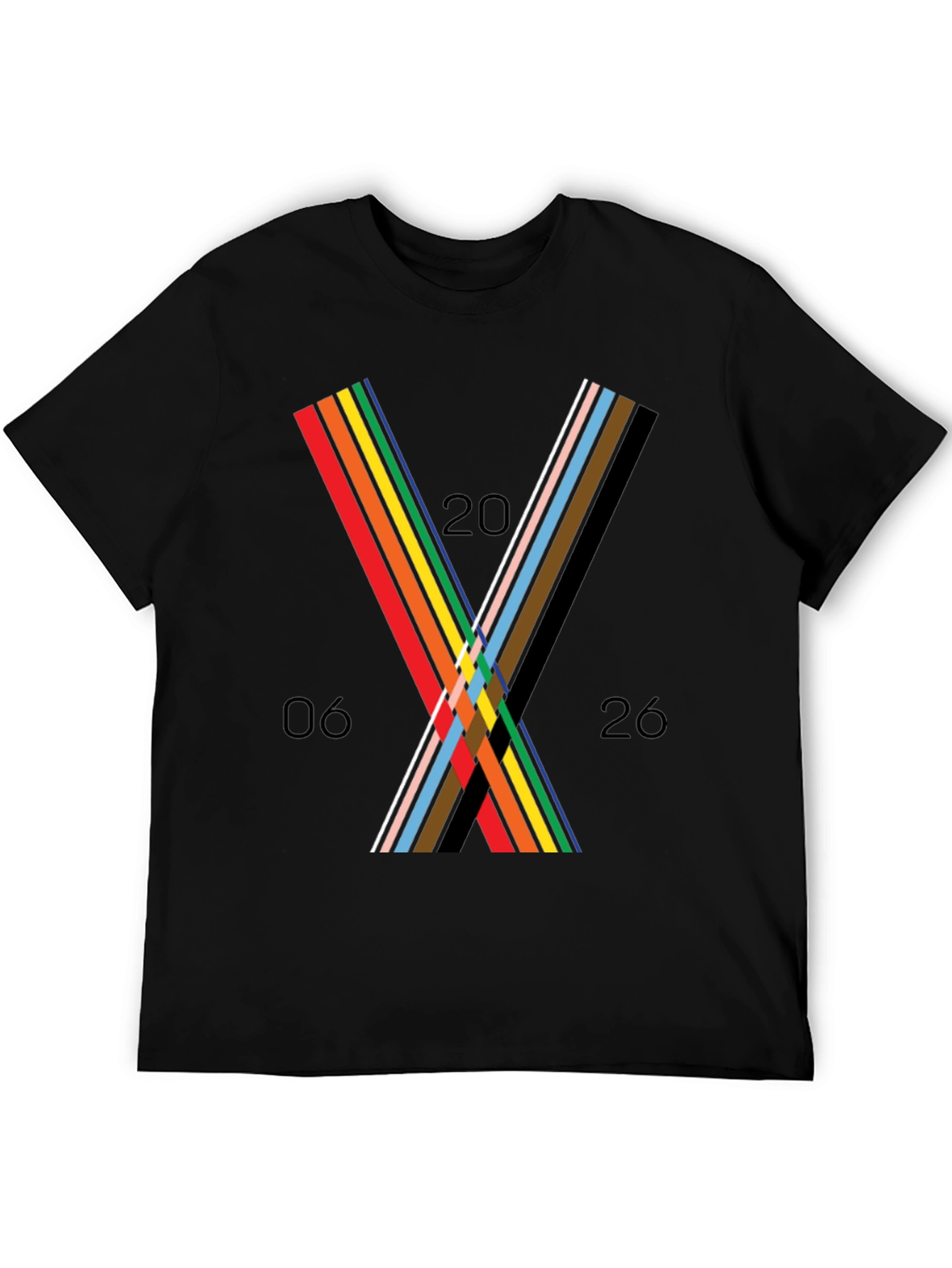Black Abstract Graphic Tee - Unisex Black T-Shirt view 5