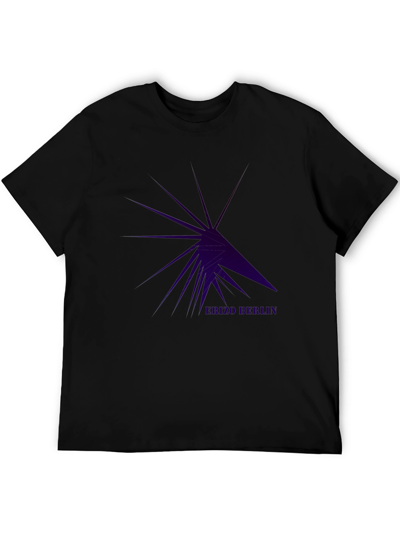 Black Geometric Star Burst T-Shirt view 5