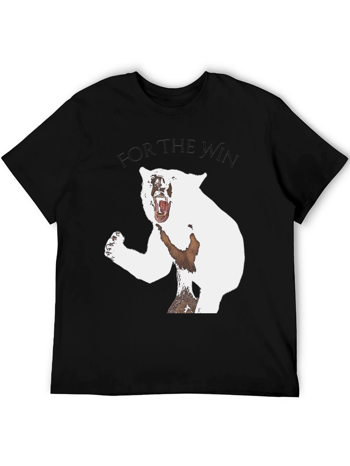 Black For The Win Bear Graphic Tee - Black view 5