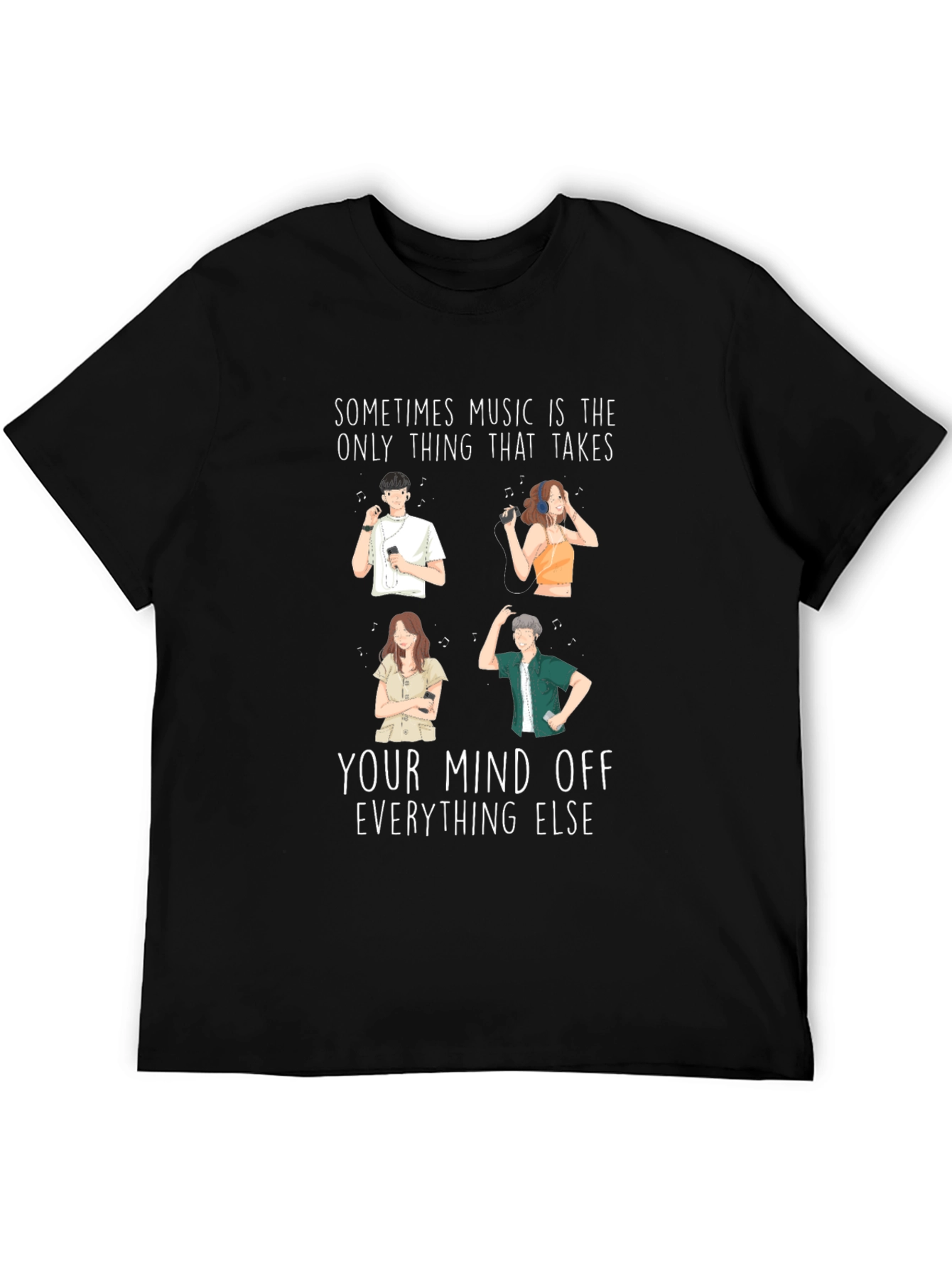 Black Music Takes Your Mind Off T-Shirt view 5