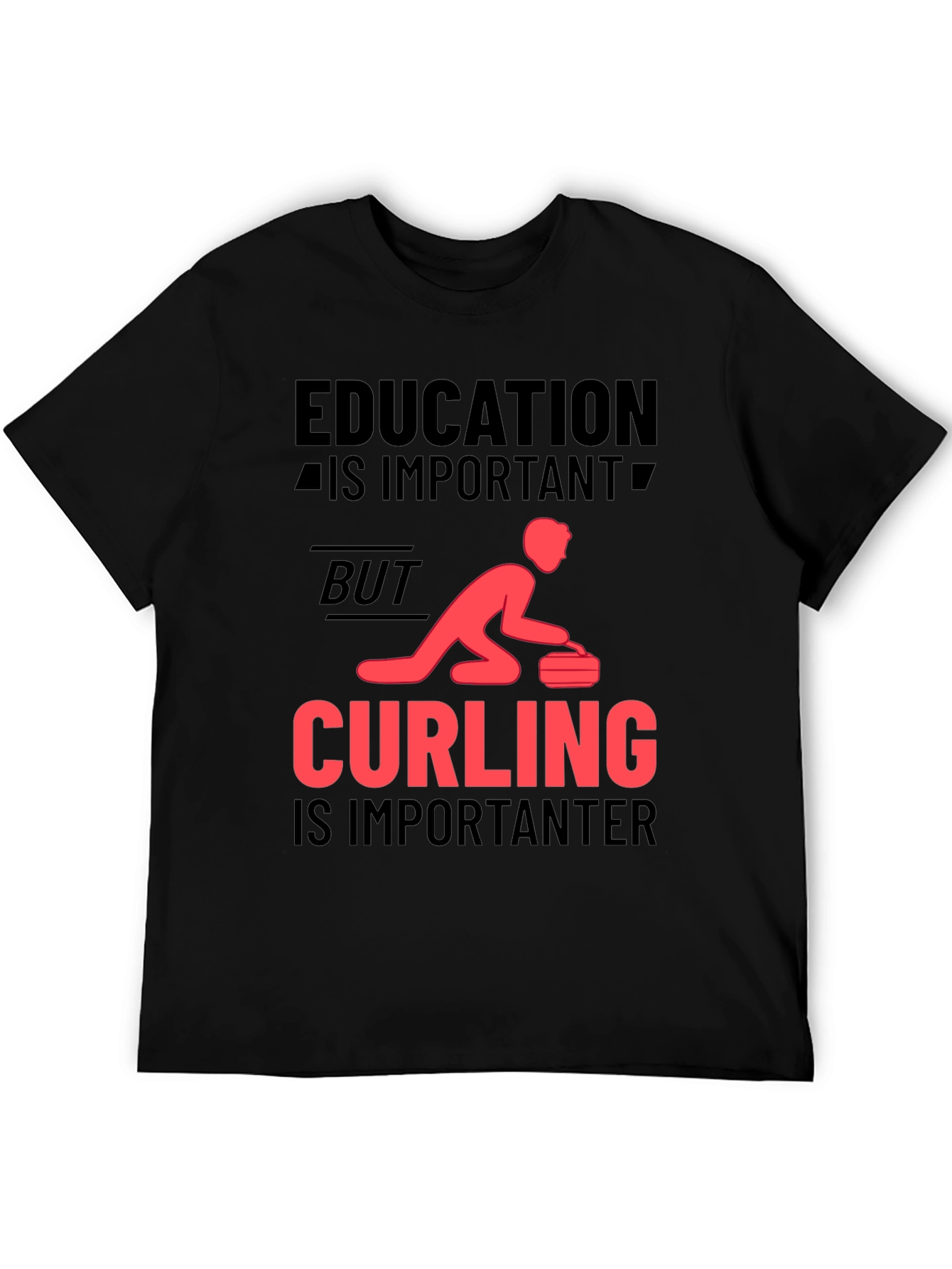 Black Education Important? Curling Importanter T-Shirt view 5