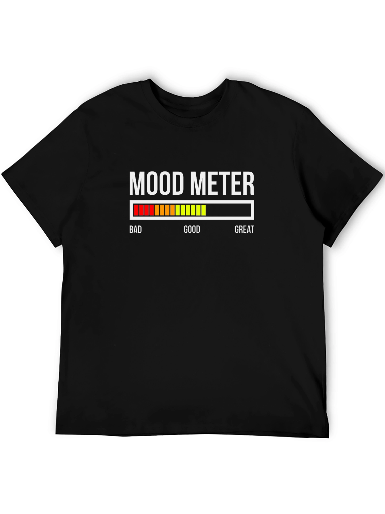 Black Mood Meter T-Shirt - Funny Sarcastic Tee view 5