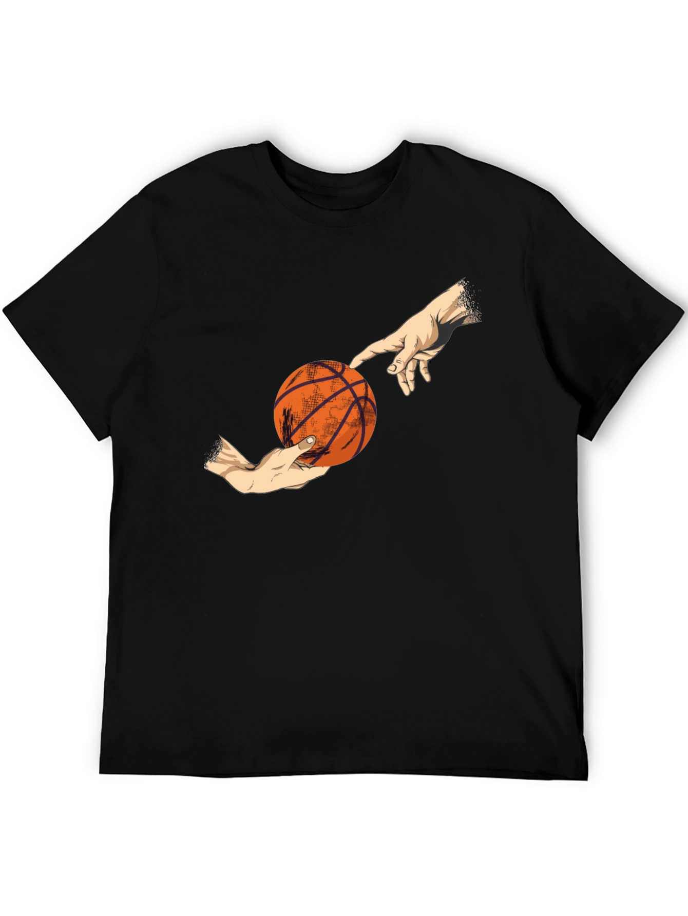 Black Basketball Creation T-Shirt - Artistic Sports Tee view 5
