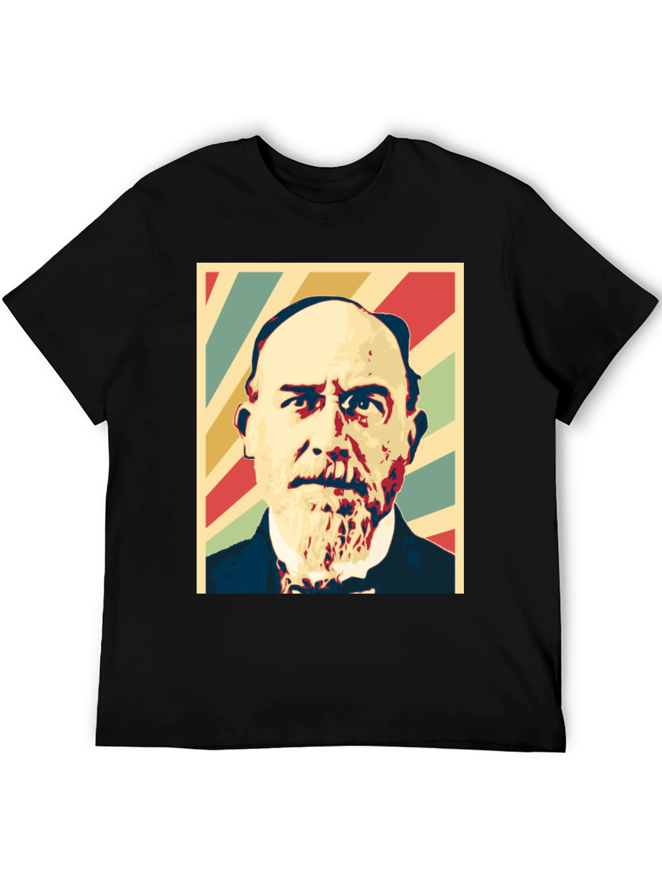 Black Vintage Portrait Graphic Tee -  Retro Style view 5