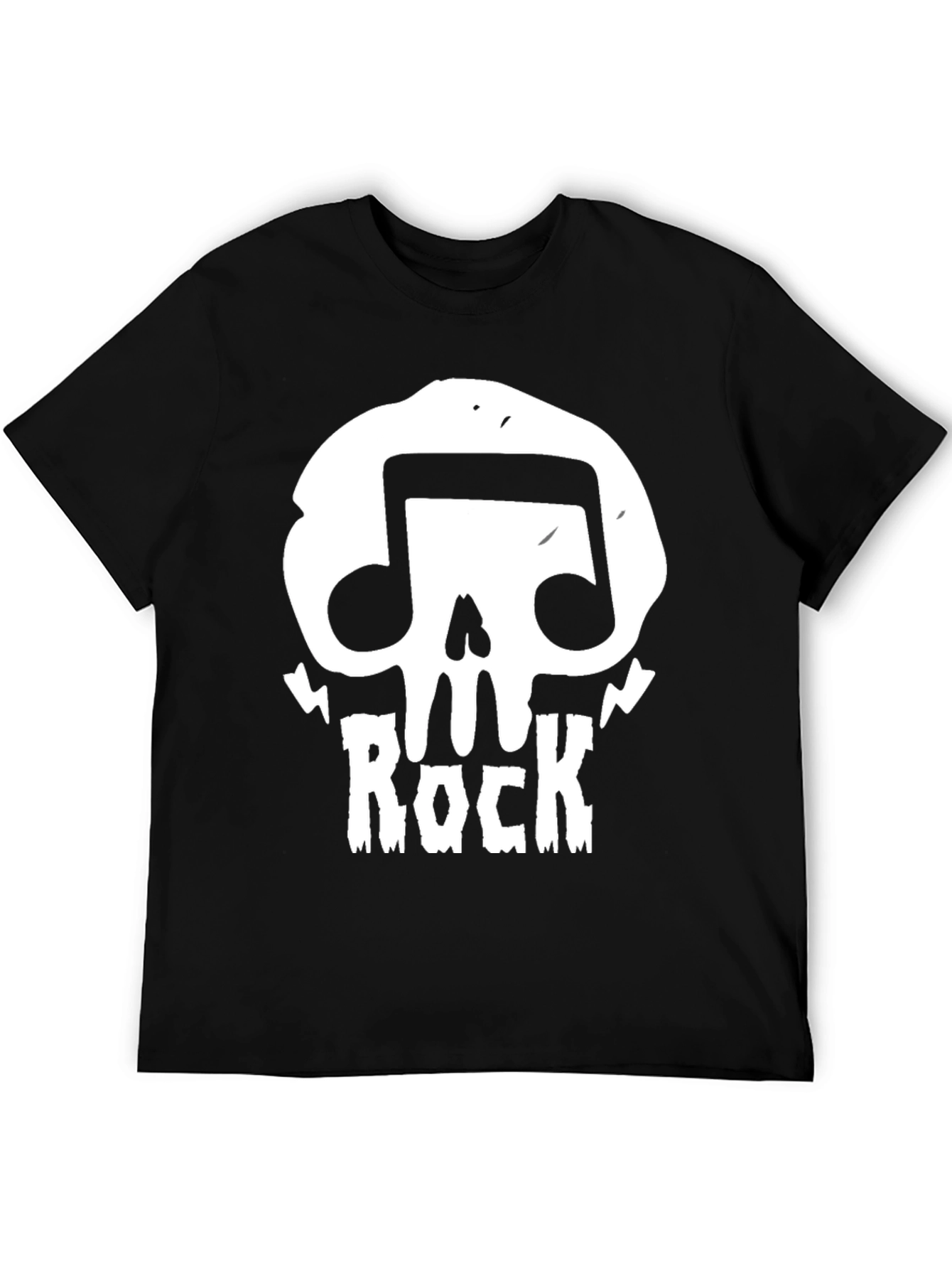 Black Rock Music Skull T-Shirt - Mens Black Graphic Tee view 5