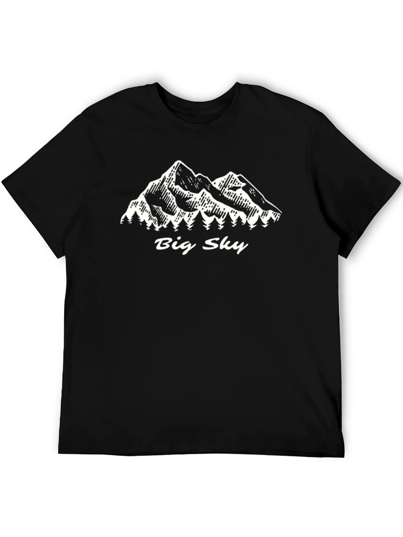 Black Big Sky Mountain Graphic T-Shirt - Black view 5