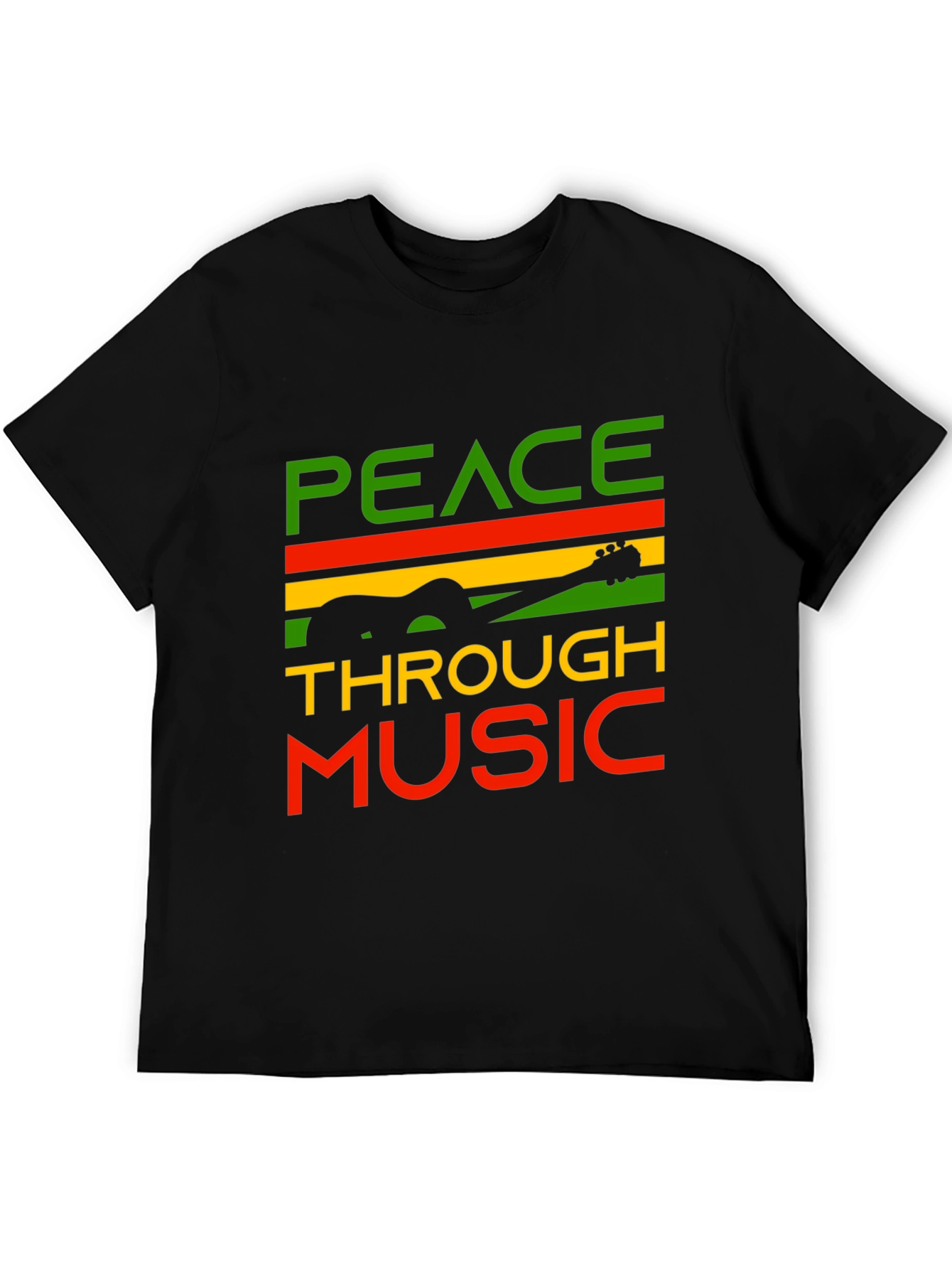 Black Peace Through Music Graphic Tee view 5