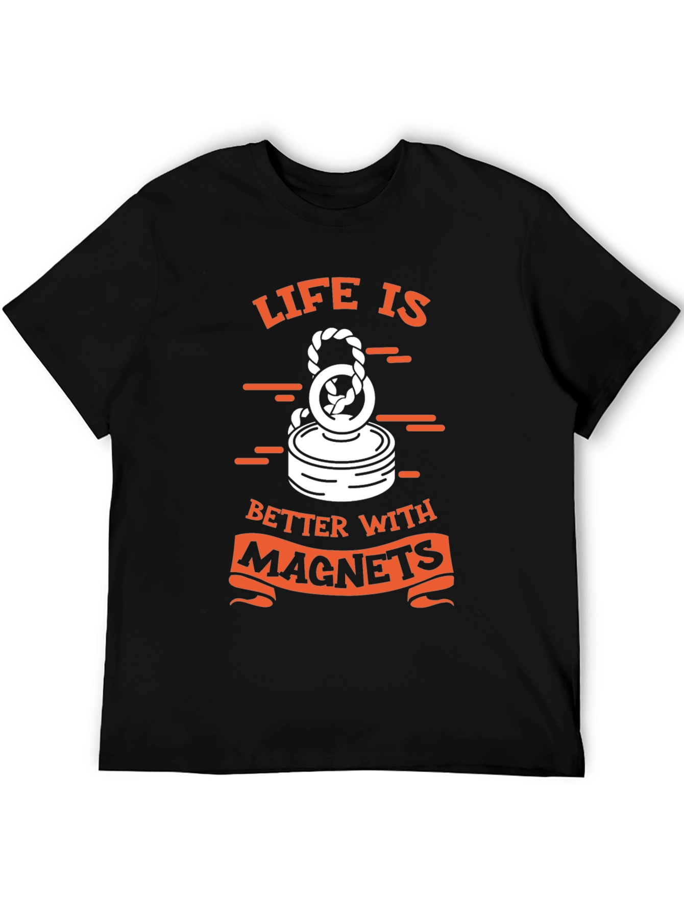 Life is Better with Magnets Black T-Shirt - 5