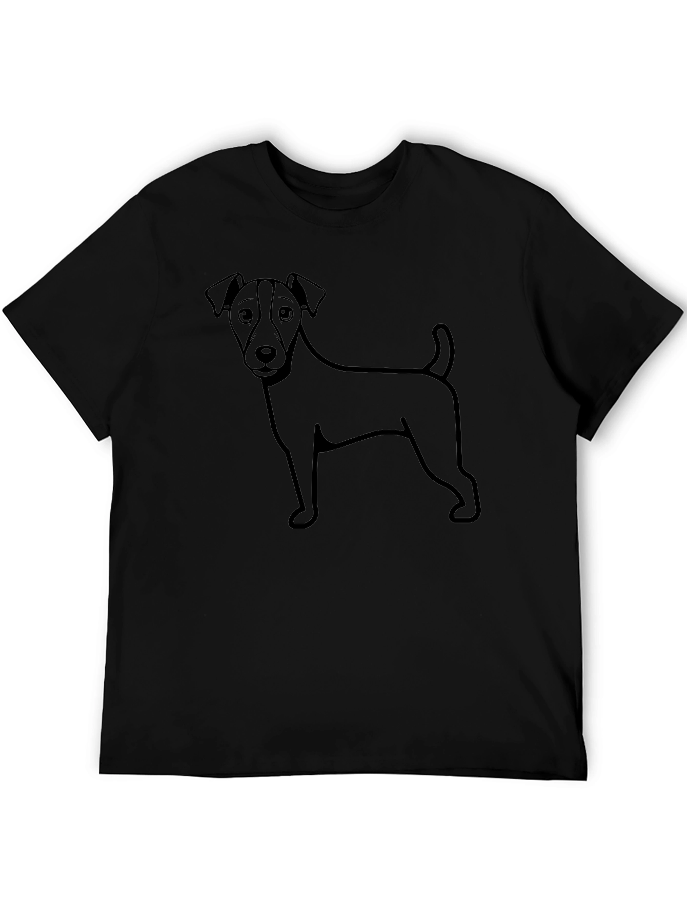 Black Dog Graphic Black T-Shirt - Casual Wear view 5