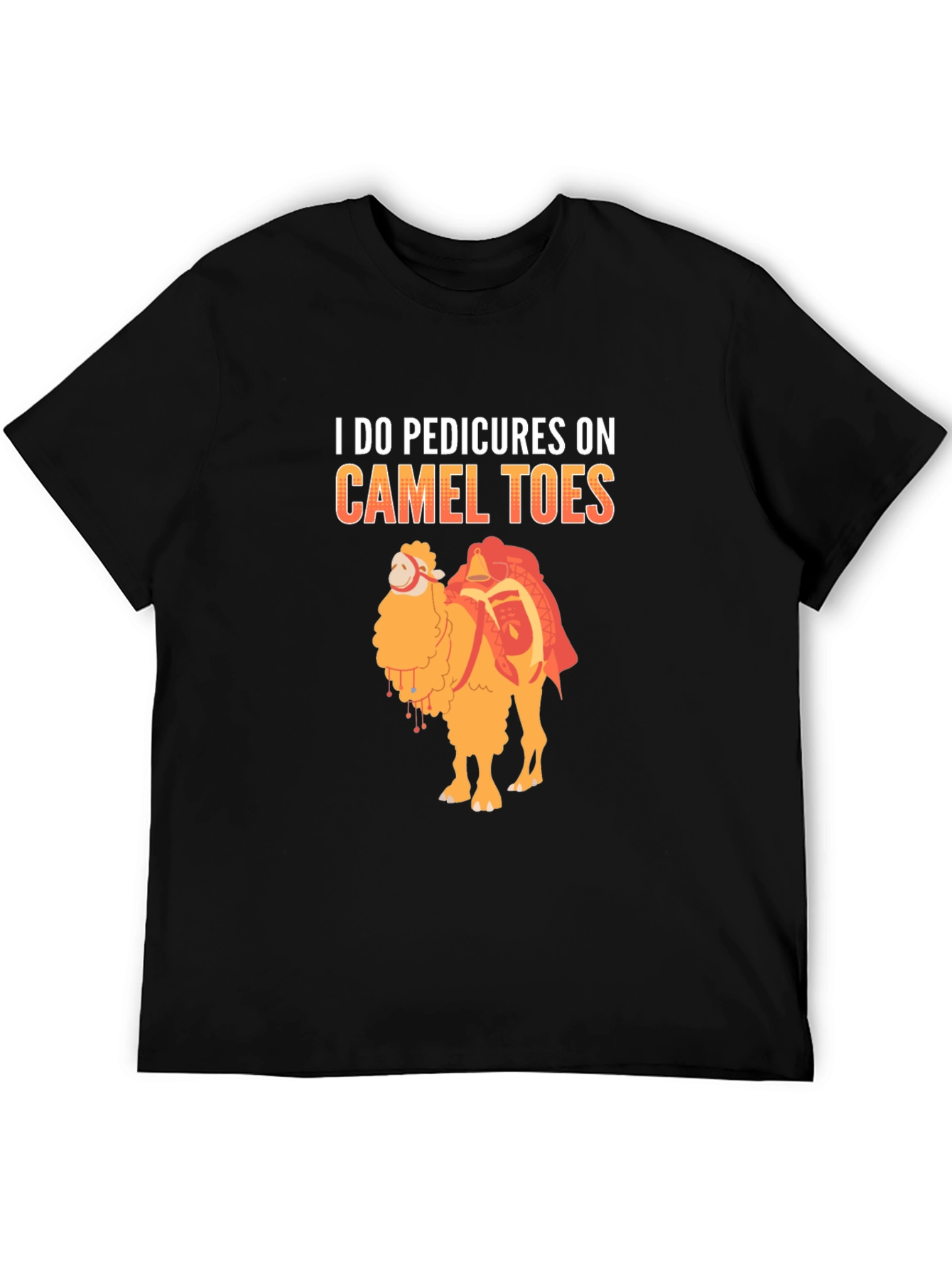 Black Pedicure Camel Toes Funny Graphic T-Shirt view 5