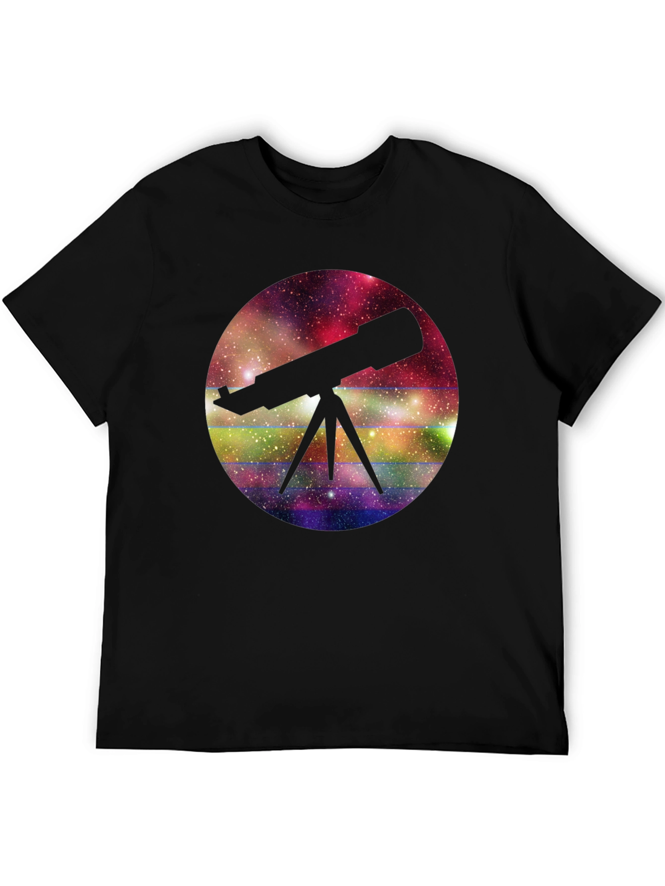 Black Telescope Galaxy T-Shirt - Explore the Universe view 5