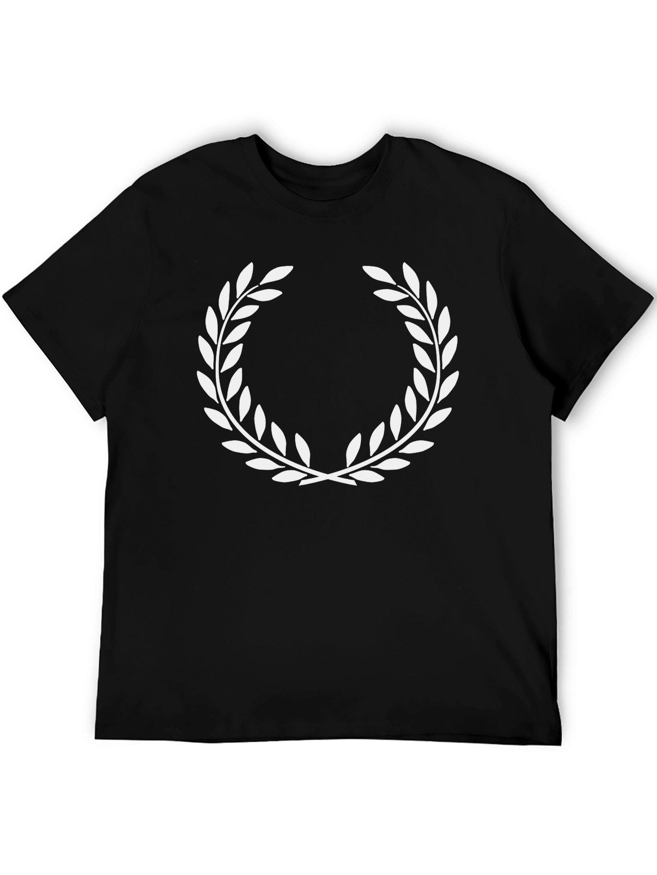 Black Laurel Wreath Graphic Tee - Black view 5