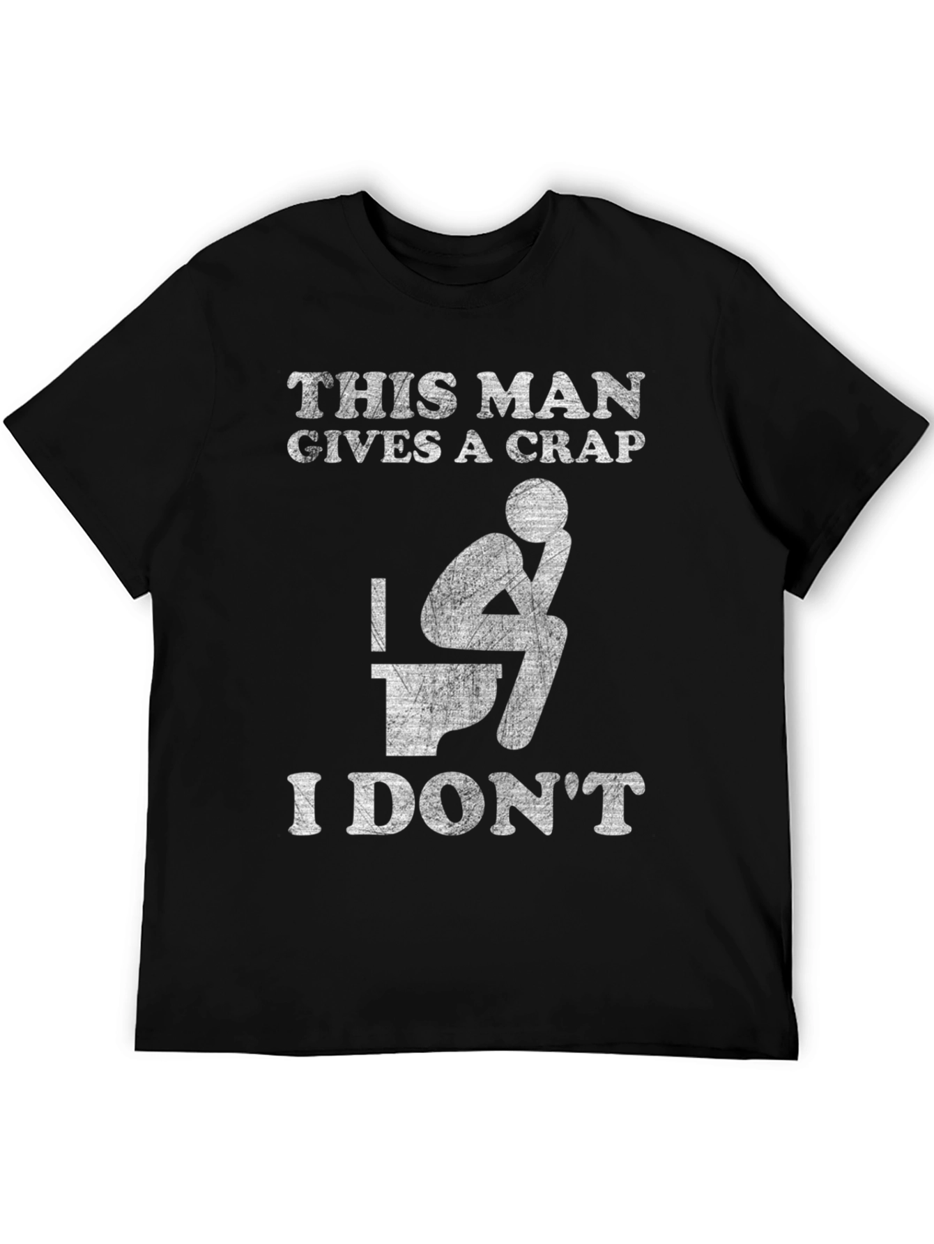 Black Funny "This Man Gives a Crap" Graphic Tee view 5