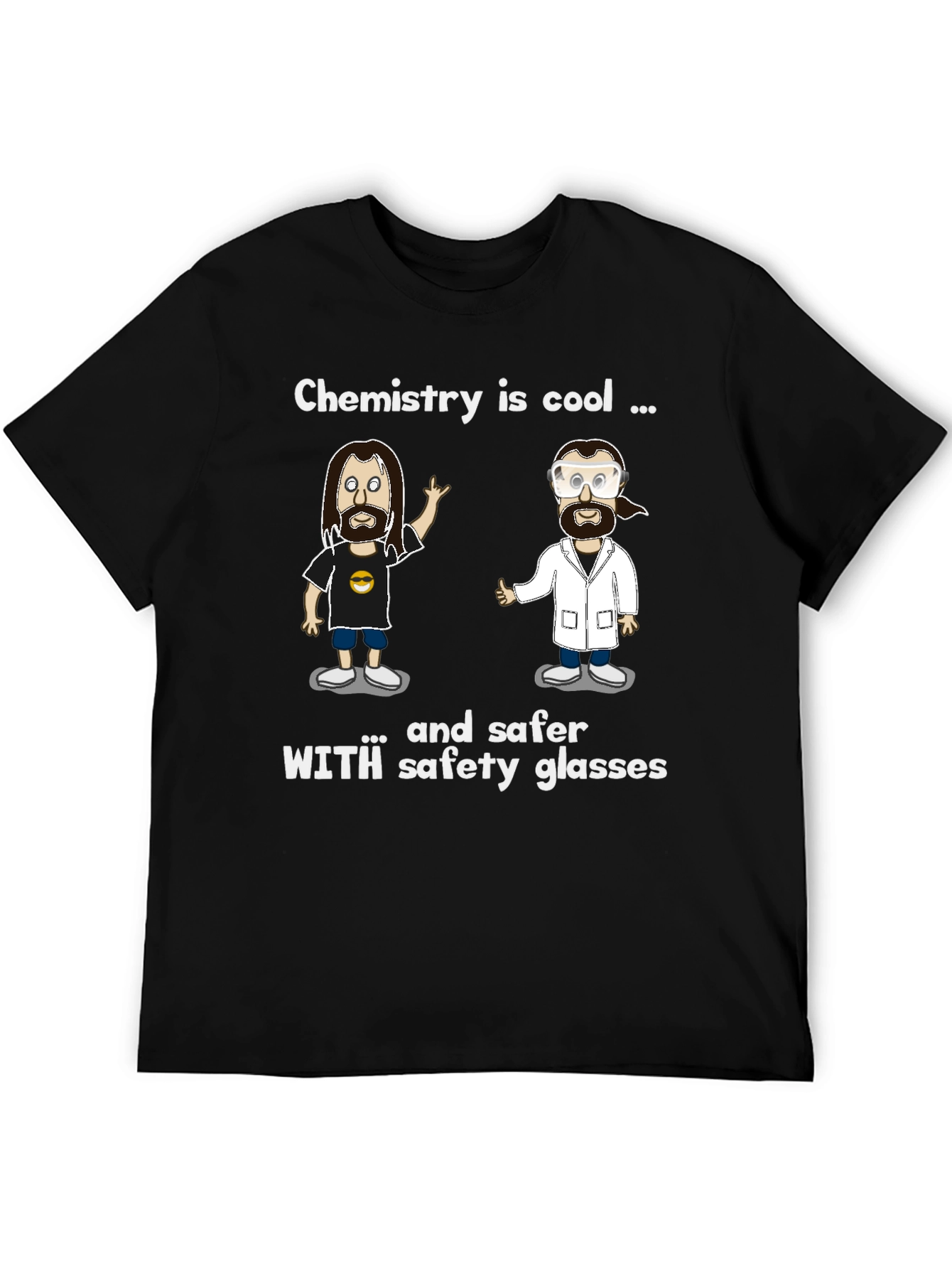 Black Chemistry Is Cool T-Shirt - Men's Black Graphic Tee view 5