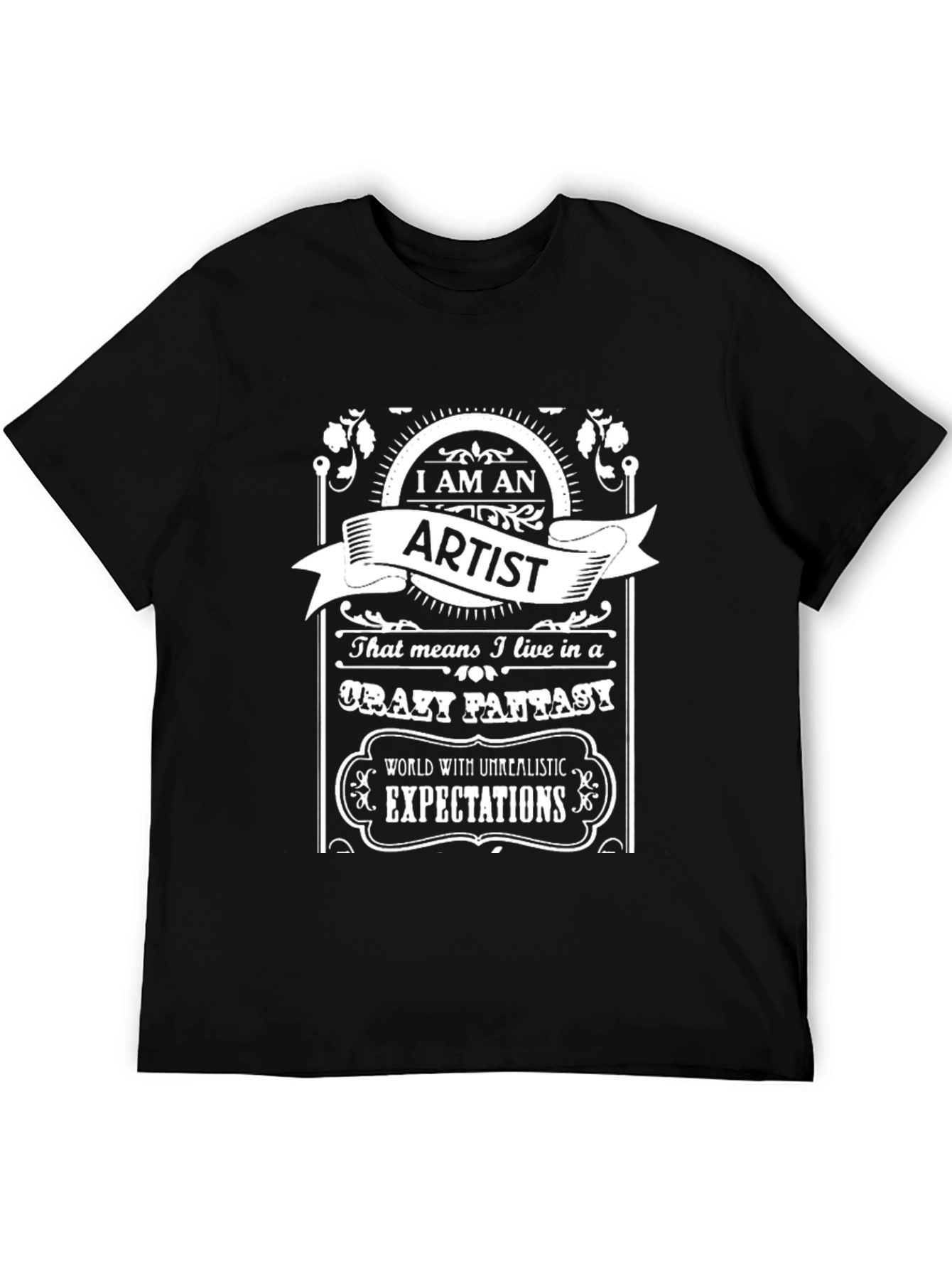 Black I AM AN ARTIST T-Shirt view 5