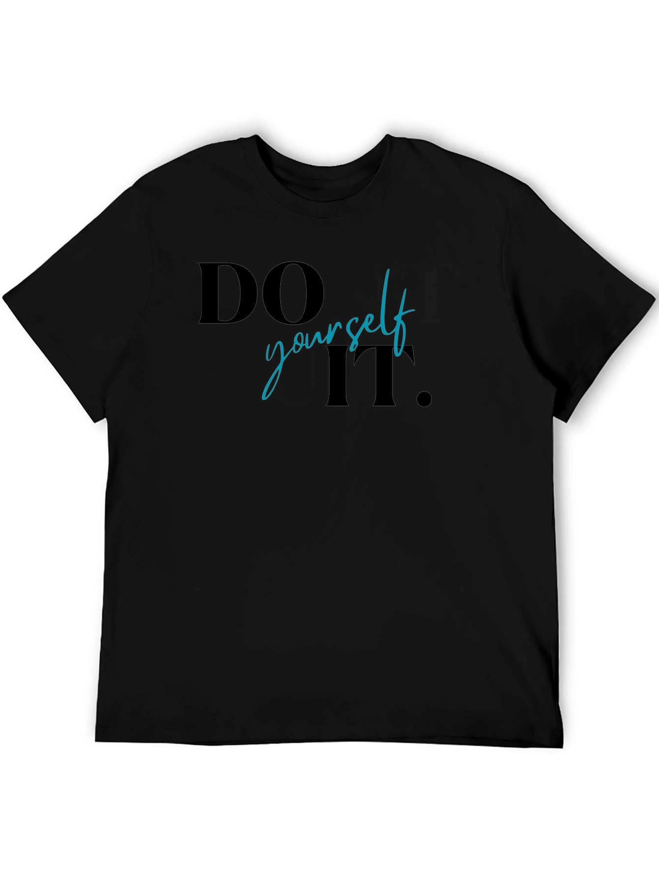 Black Do It Yourself Graphic Print T-Shirt view 5