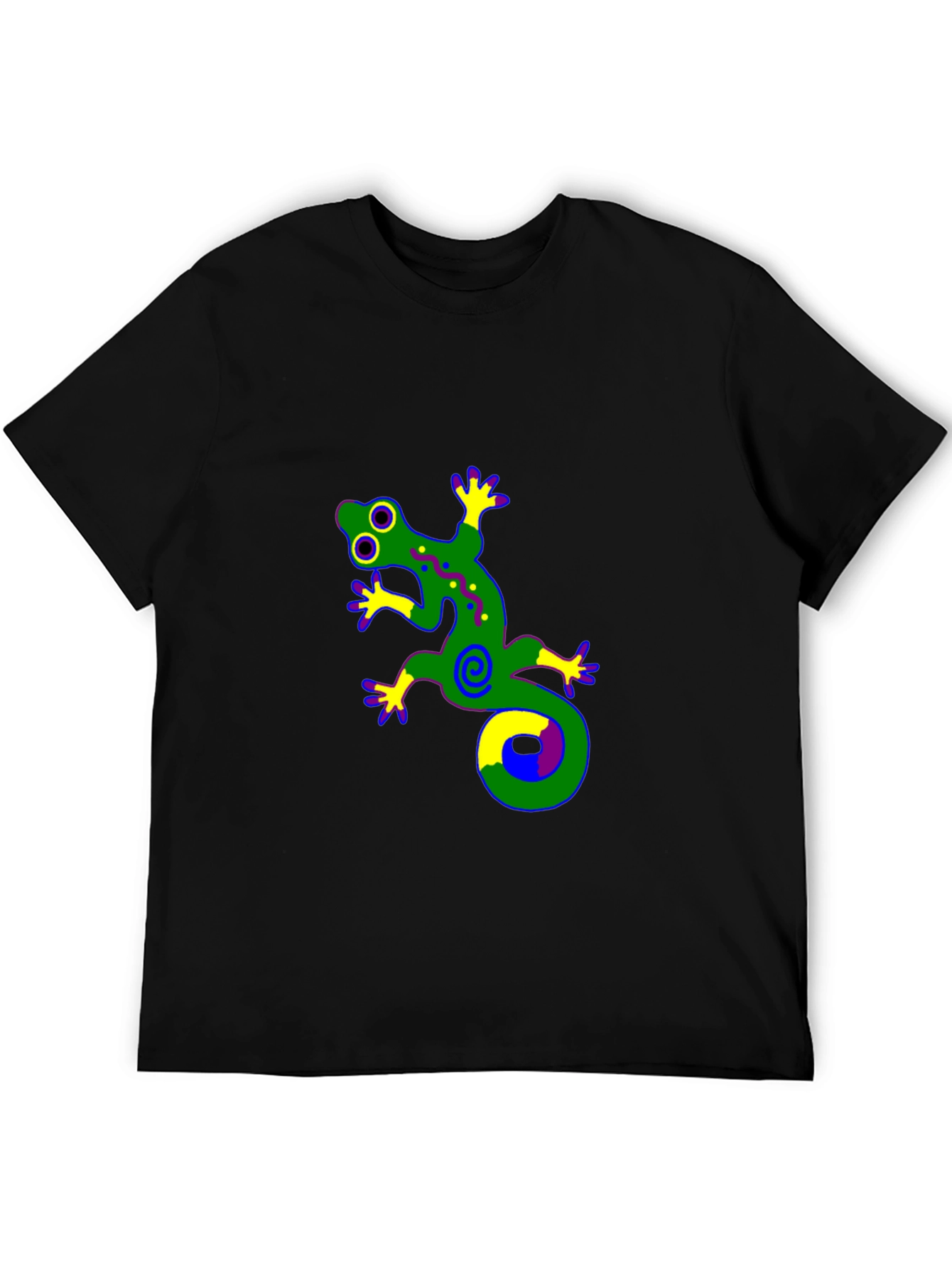 Black Funky Gecko Graphic Tee - Black view 5