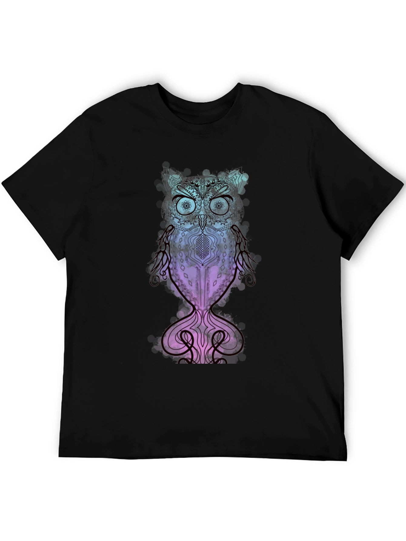 Black Owl Graphic T-Shirt - Unique Design view 5