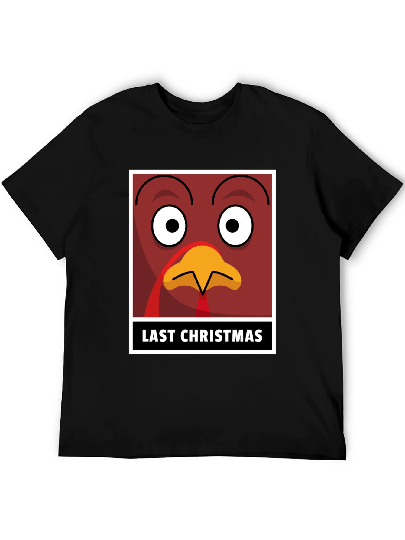 Black Funny Turkey Last Christmas T-Shirt view 5
