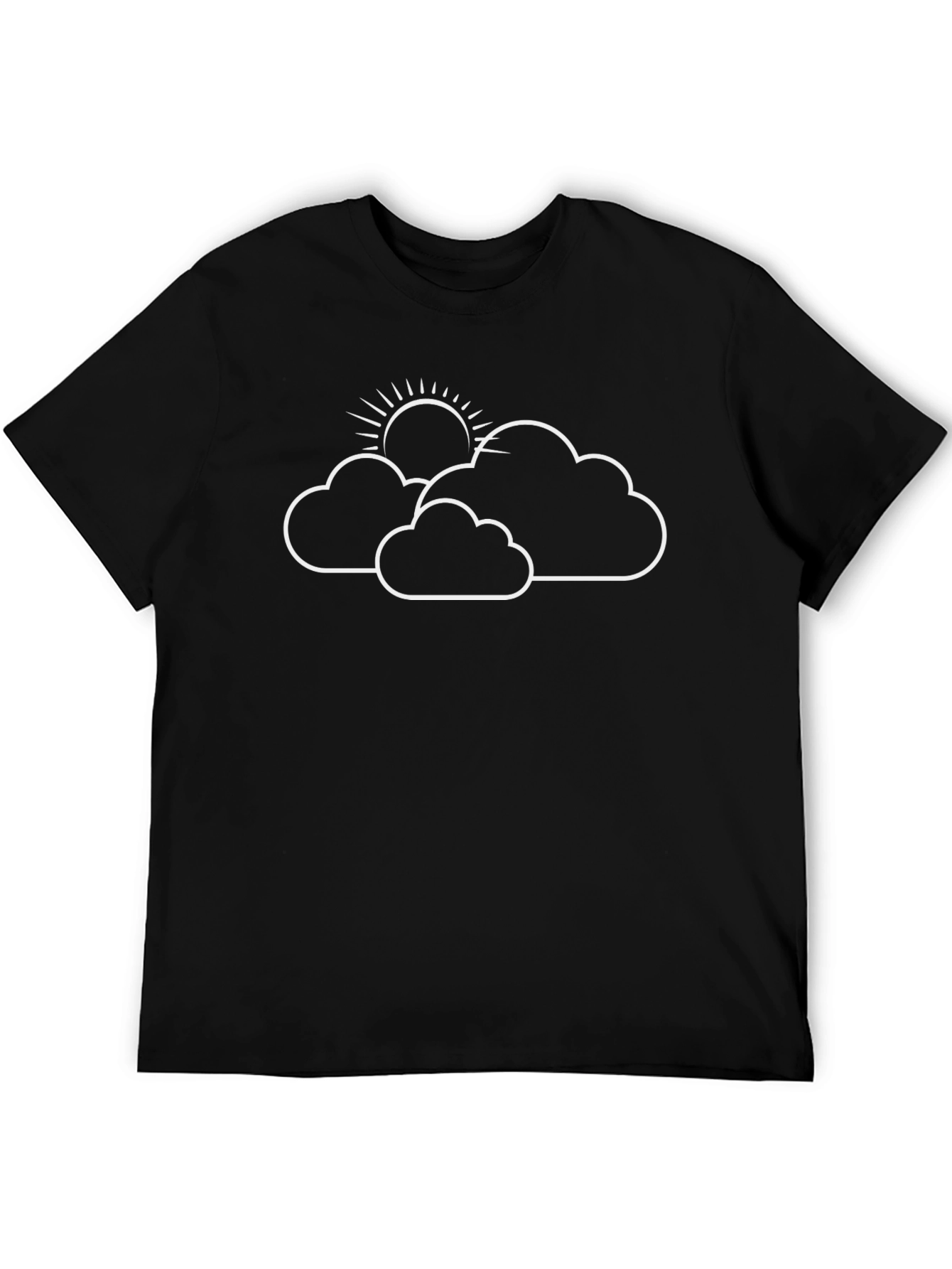 Black Sun and Clouds Graphic Tee view 5