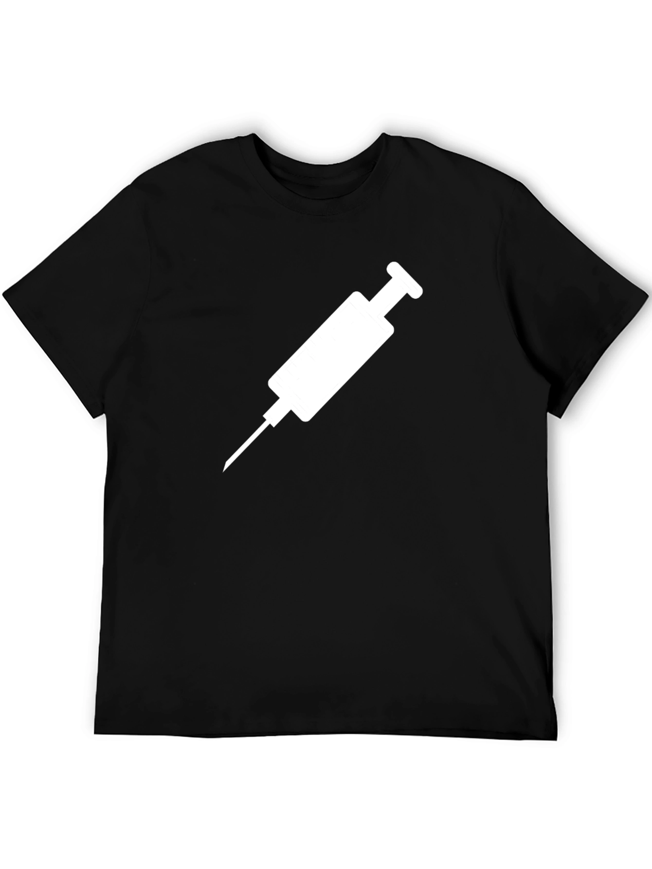 Black Syringe Graphic T-Shirt - Medical Design view 5