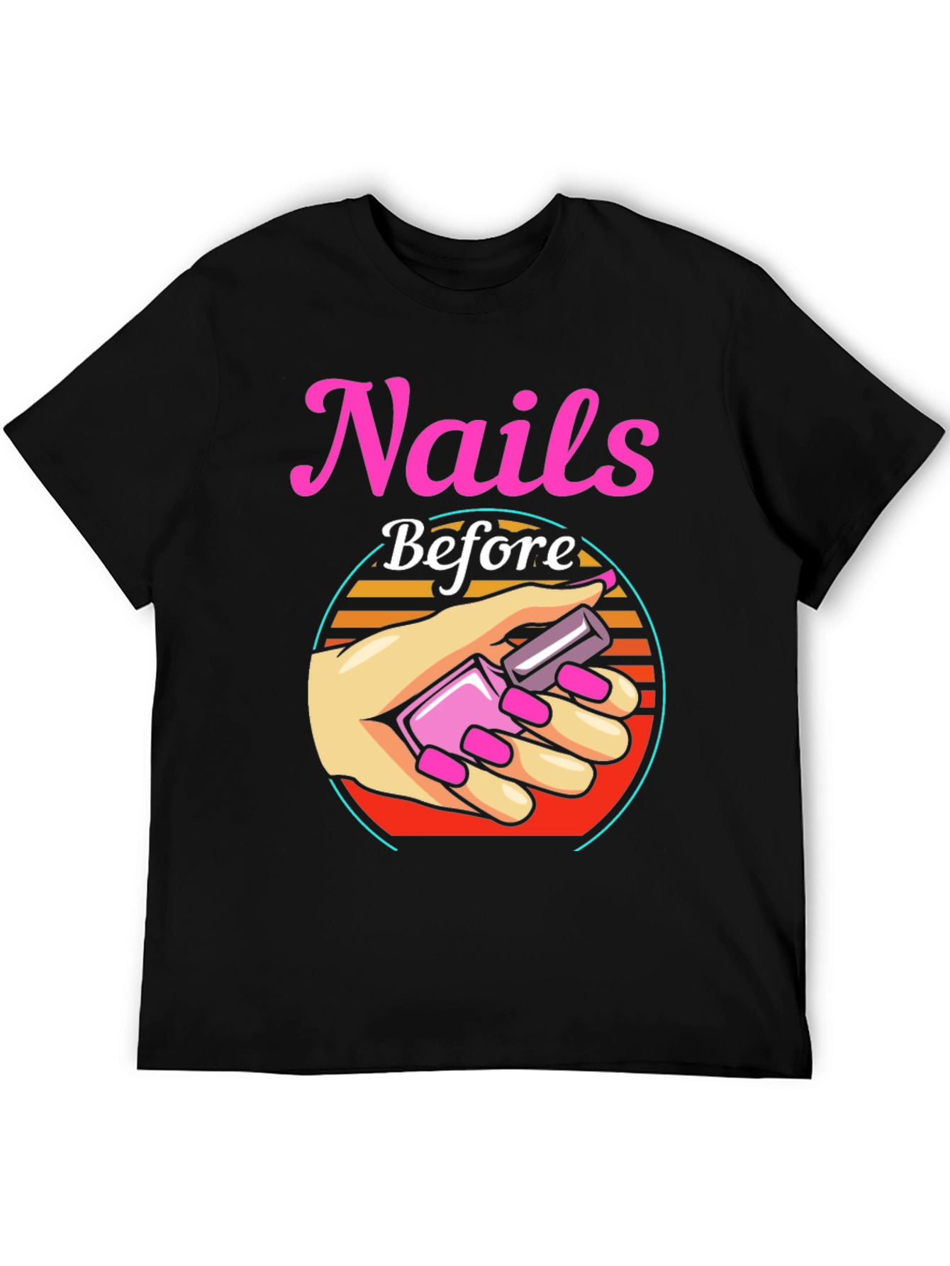 Black Nails Before Anything T-Shirt view 5